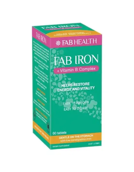 Fab Iron + Vitamin B Complex 60 Tablets