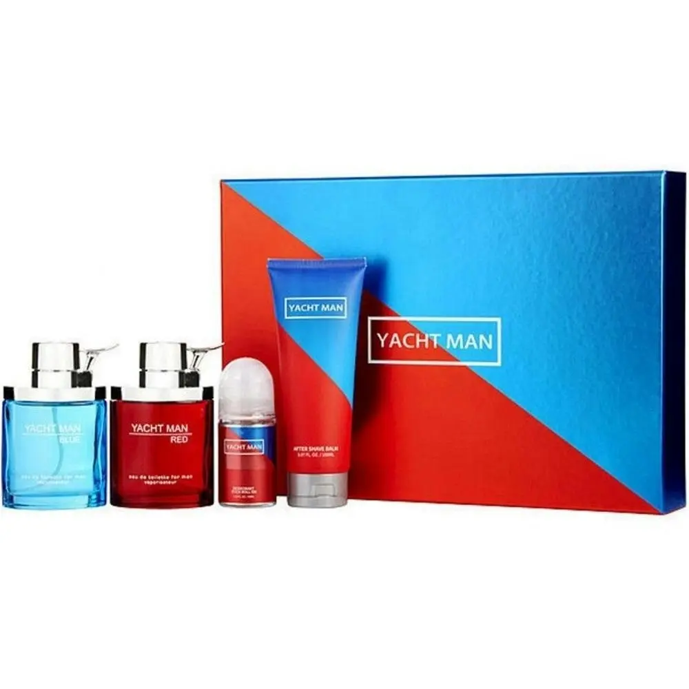 Yachtman Red & Blue 4 Piece Gift Set