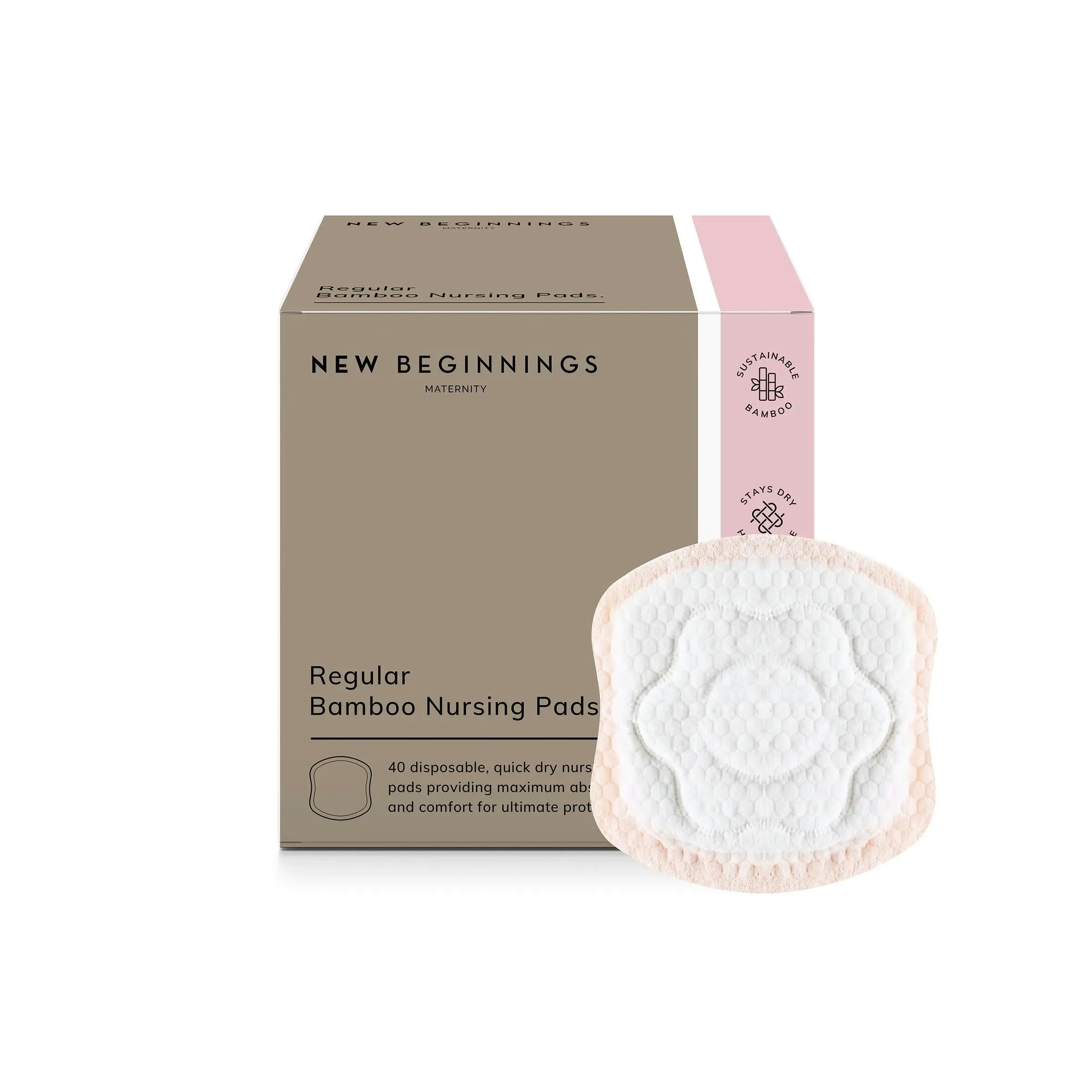 New Beginnings Disposable Bamboo Breast Pads 40 Pack