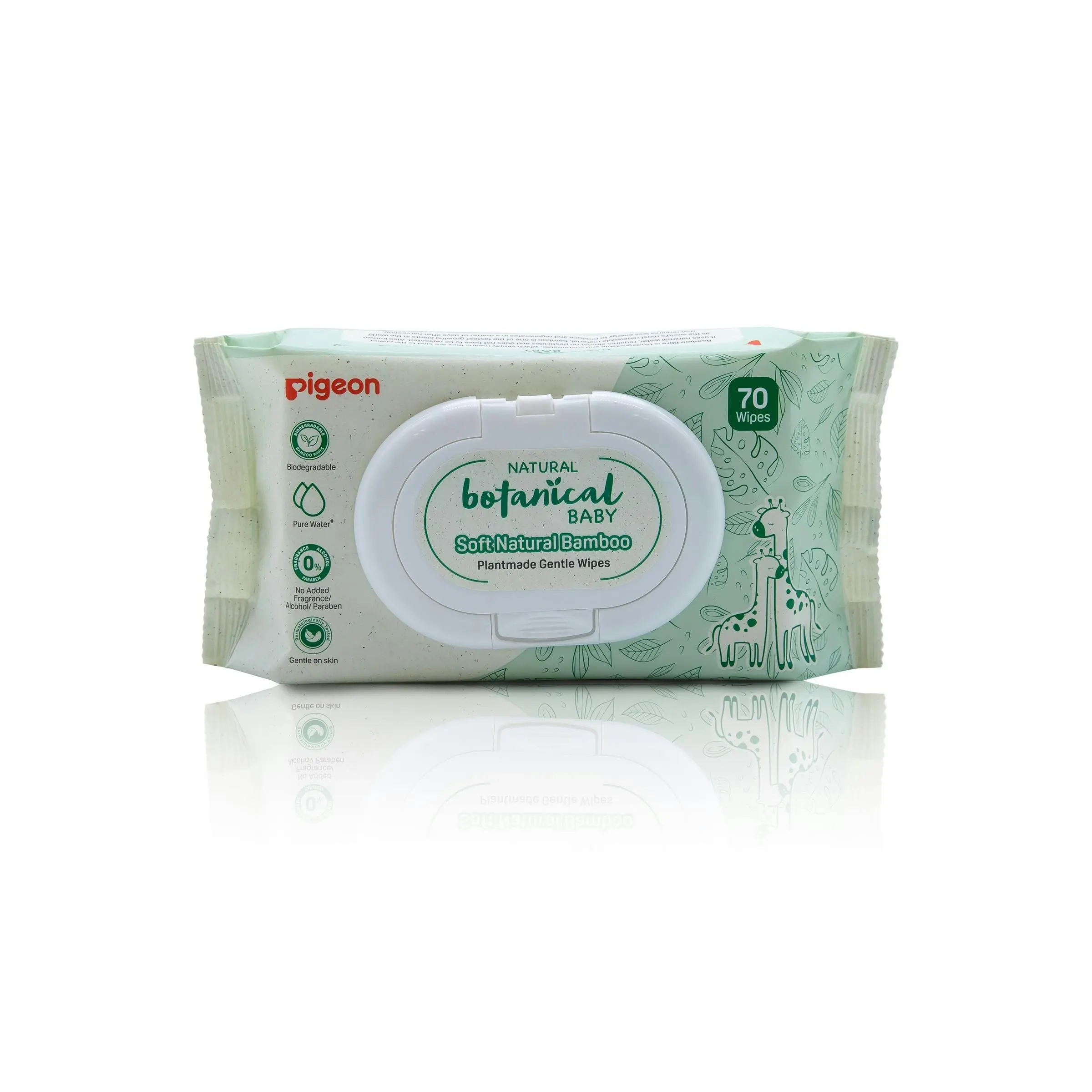 PIGEON Natural Botanical Baby Plantmade Wipes 70 Pack