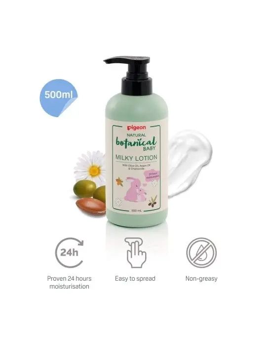 PIGEON Natural Botanical Baby Milky Lotion 500ml