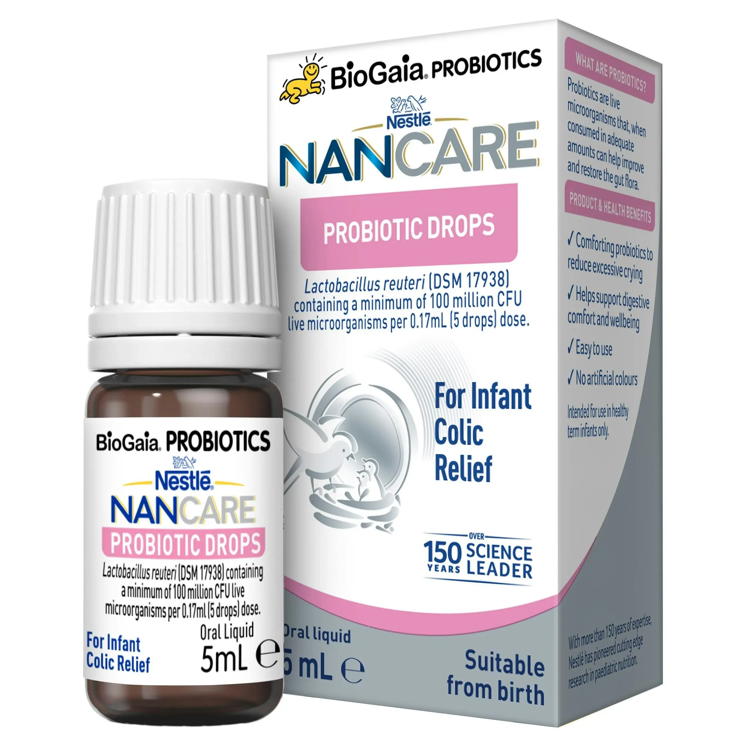 Nestle NAN CARE BioGaia Probiotic Drops For Infant Colic Relief 5mL