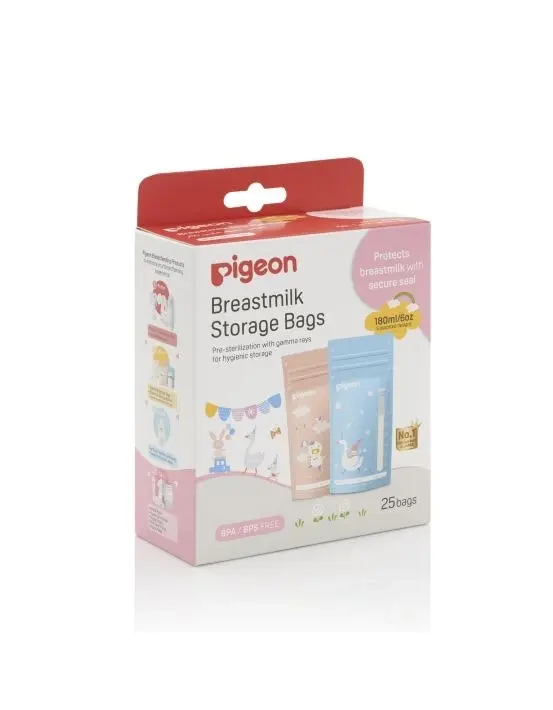 PIGEON Breast Milk Storage Bags 180ml 25 Pack