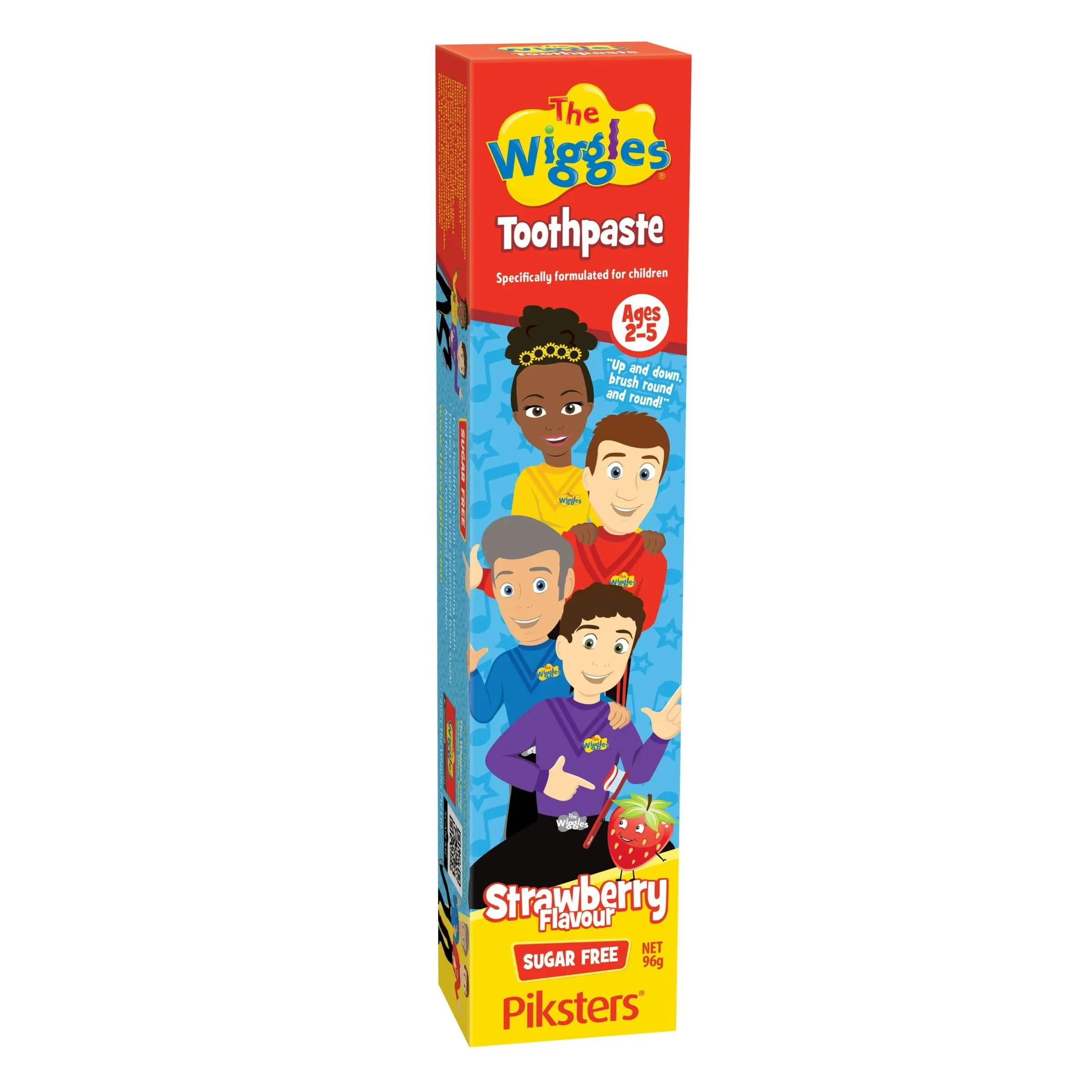 Piksters The Wiggles Toothpaste Sugar Free Strawberry Ages 2-5 96g