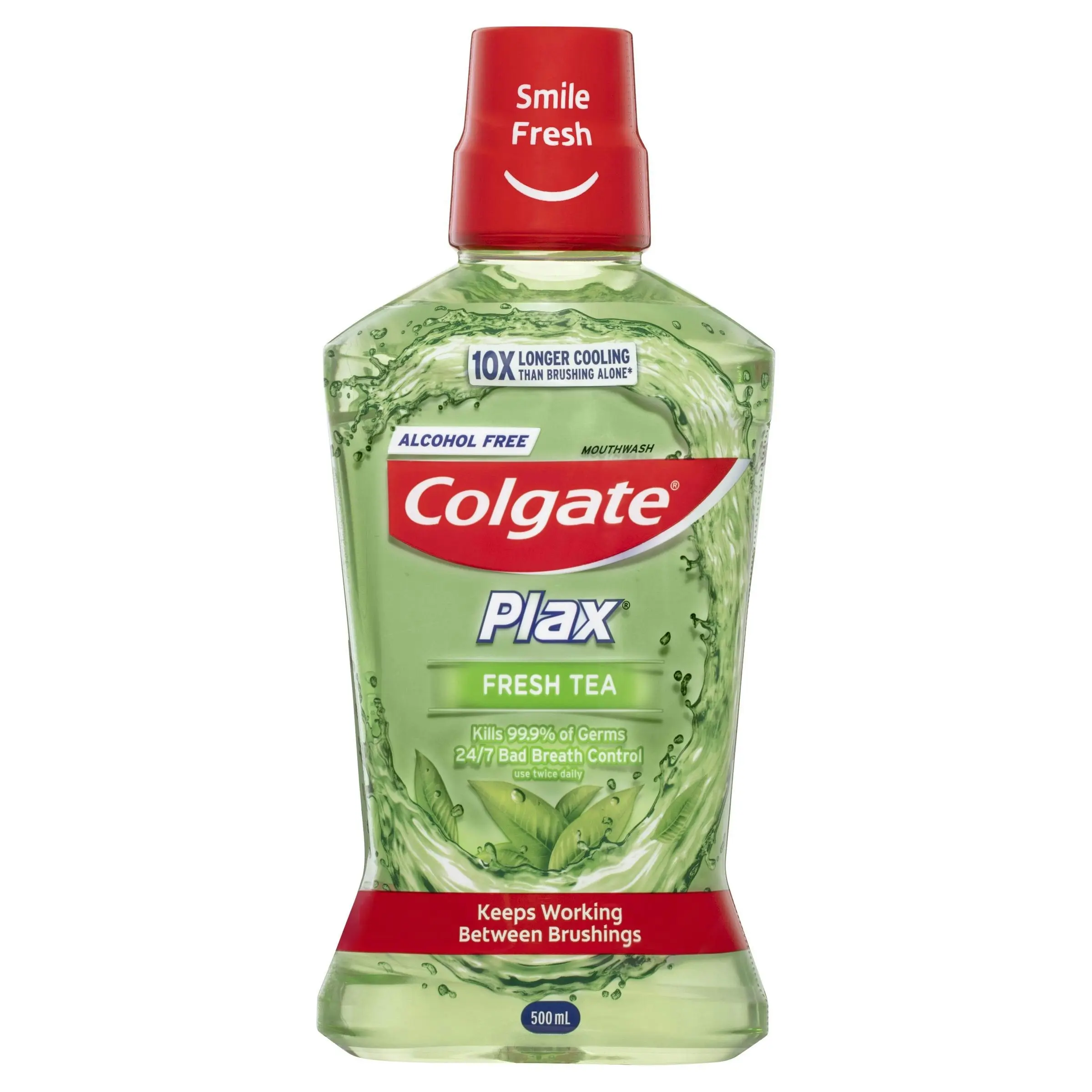 Colgate Plax Alcohol Free Antibacterial Mouthwash Fresh Tea 500mL