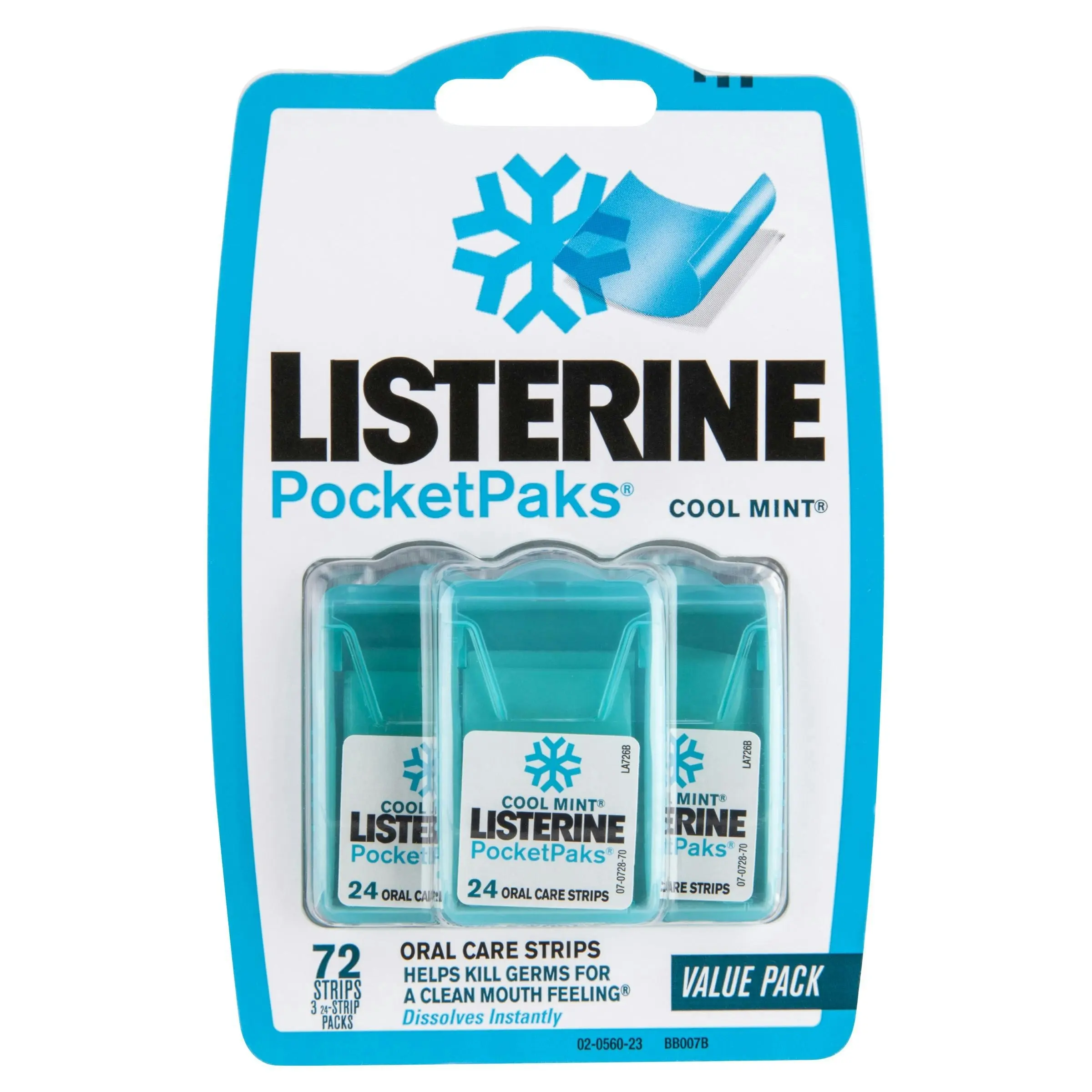 Listerine PocketPaks Cool Mint 72 Strips