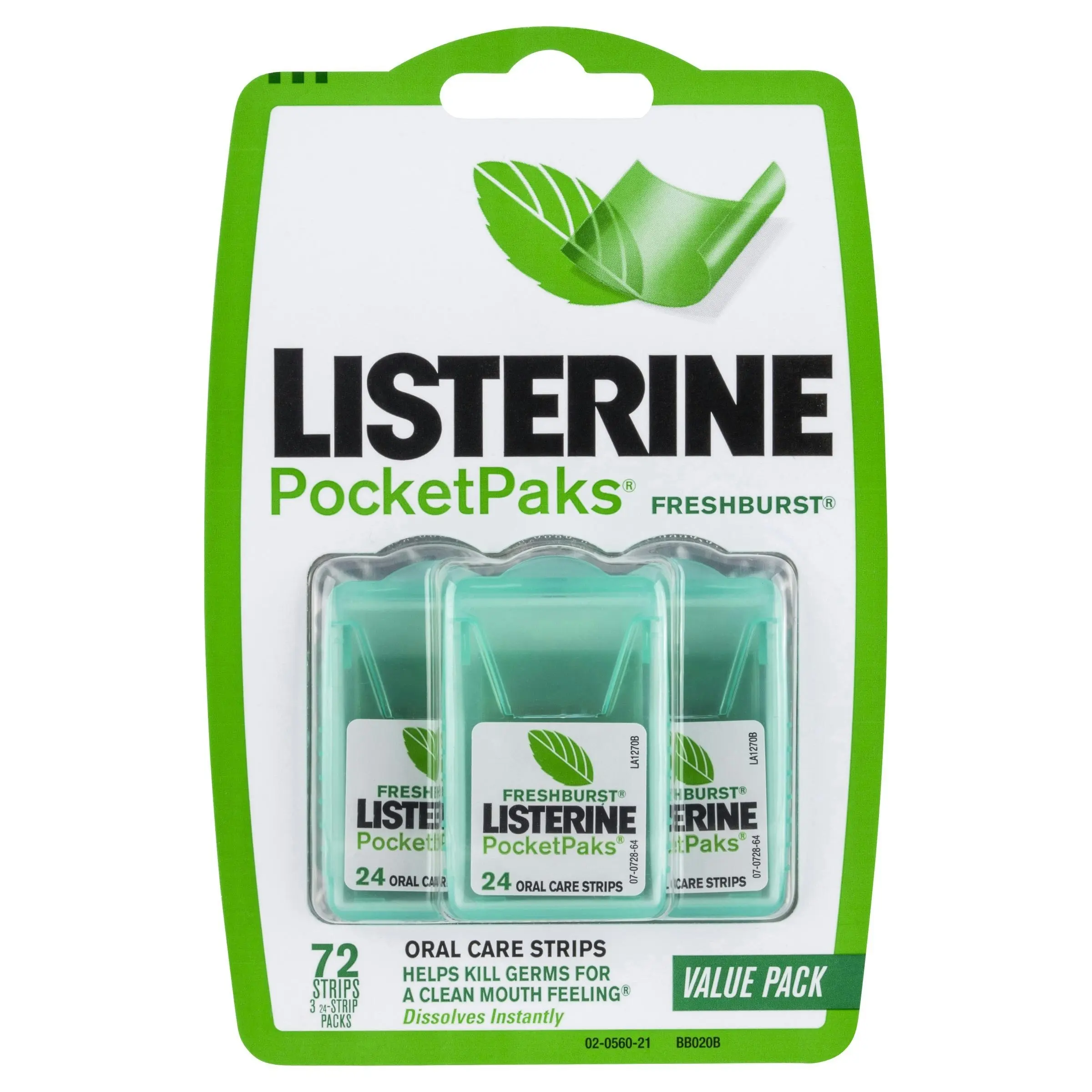 Listerine PocketPaks Freshburst 72 Strips