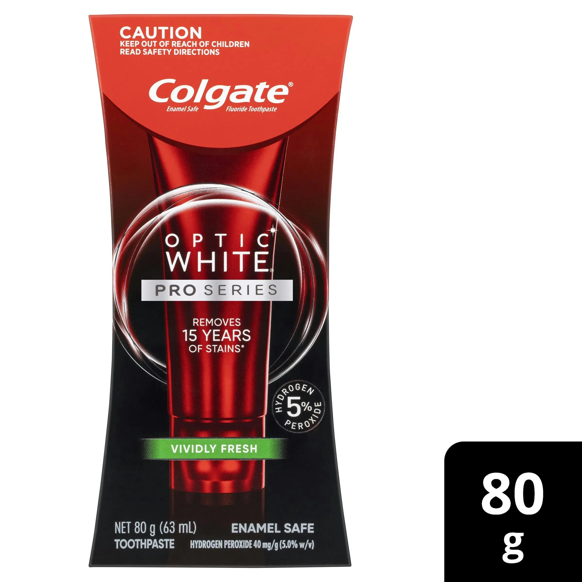 Colgate Toothpaste Optic White Pro Series Vividly Fresh 80g