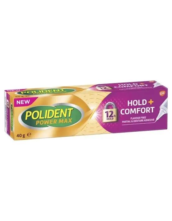 Polident Max Hold + Comfort Adhesive Cream 40g