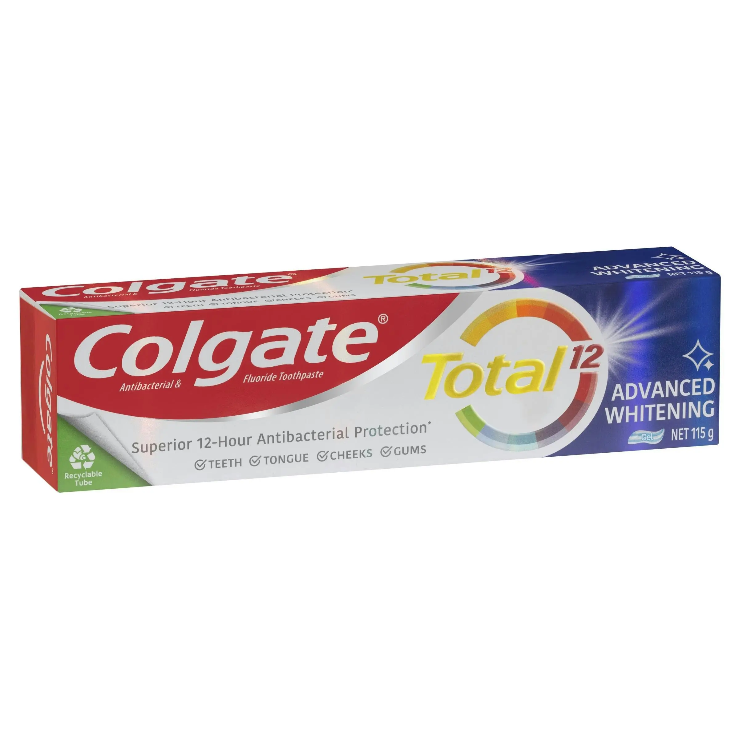 Colgate Total Advanced Whitening Antibacterial Fluoride Toothpaste 115g