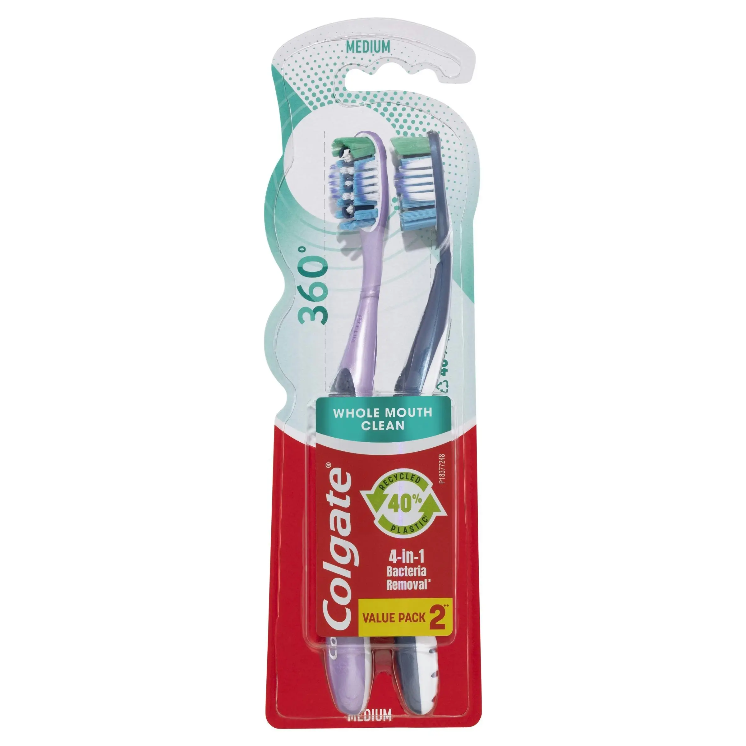 Colgate 360° Toothbrush Medium Twin Pack