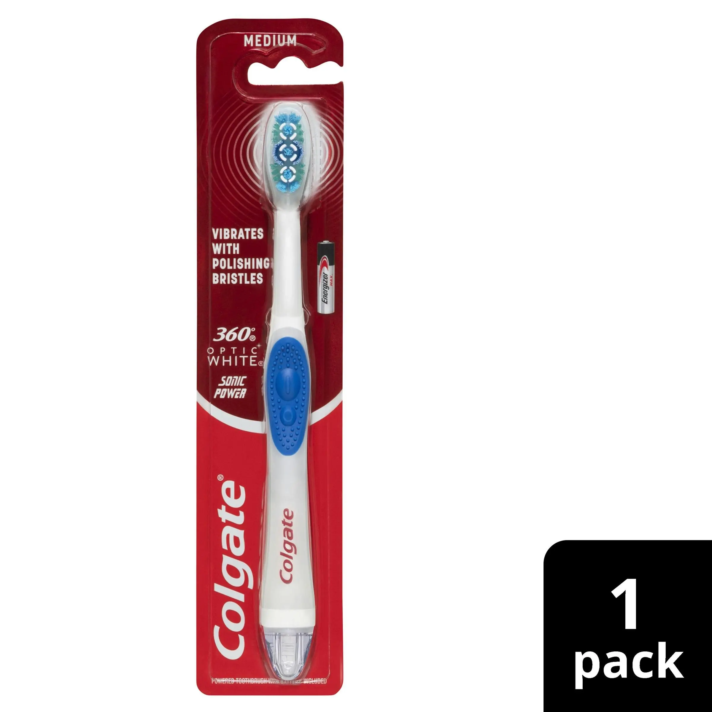 Colgate 360° Optic White Battery Powered Whitening Toothbrush