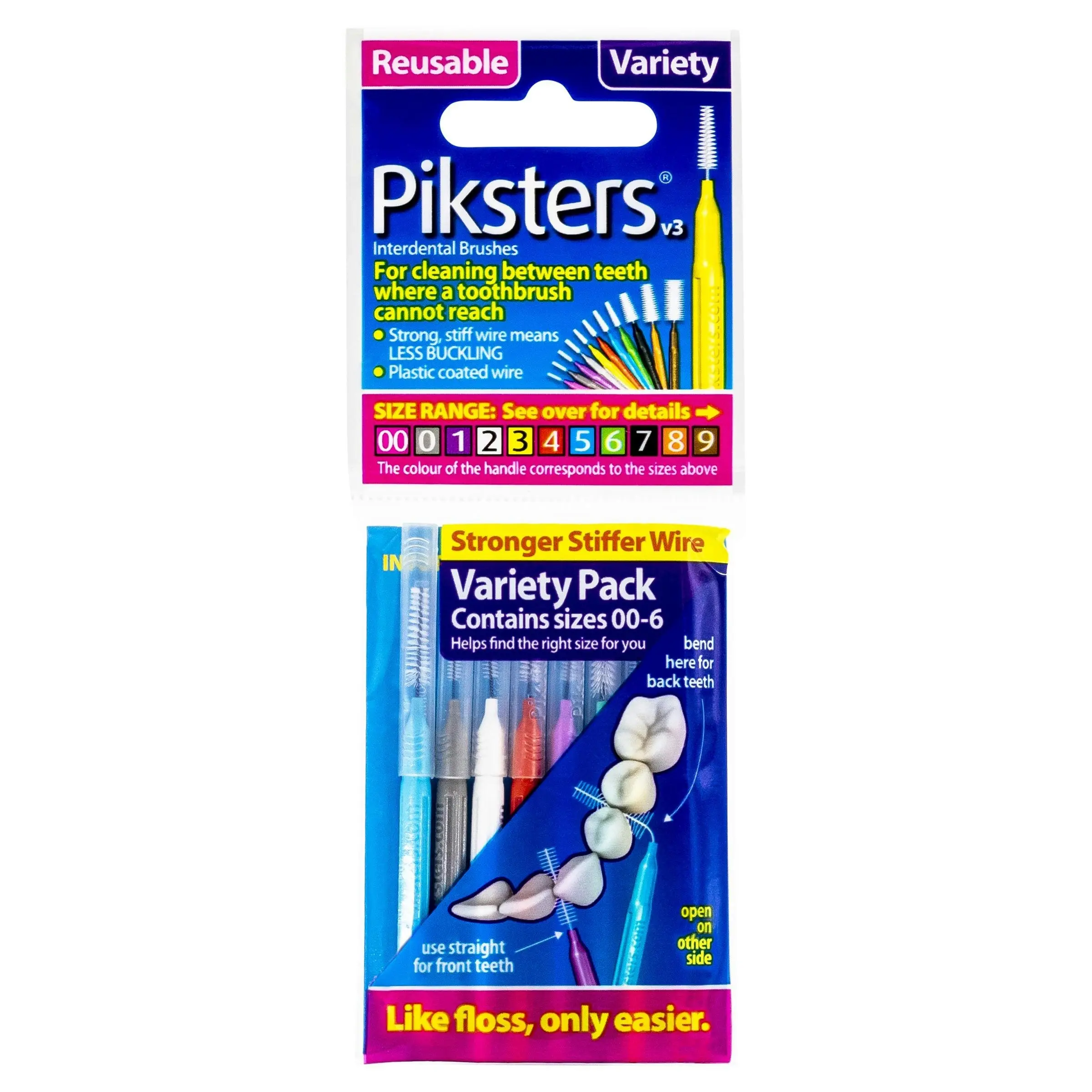 Piksters Interdental Brush Variety 8 Pack