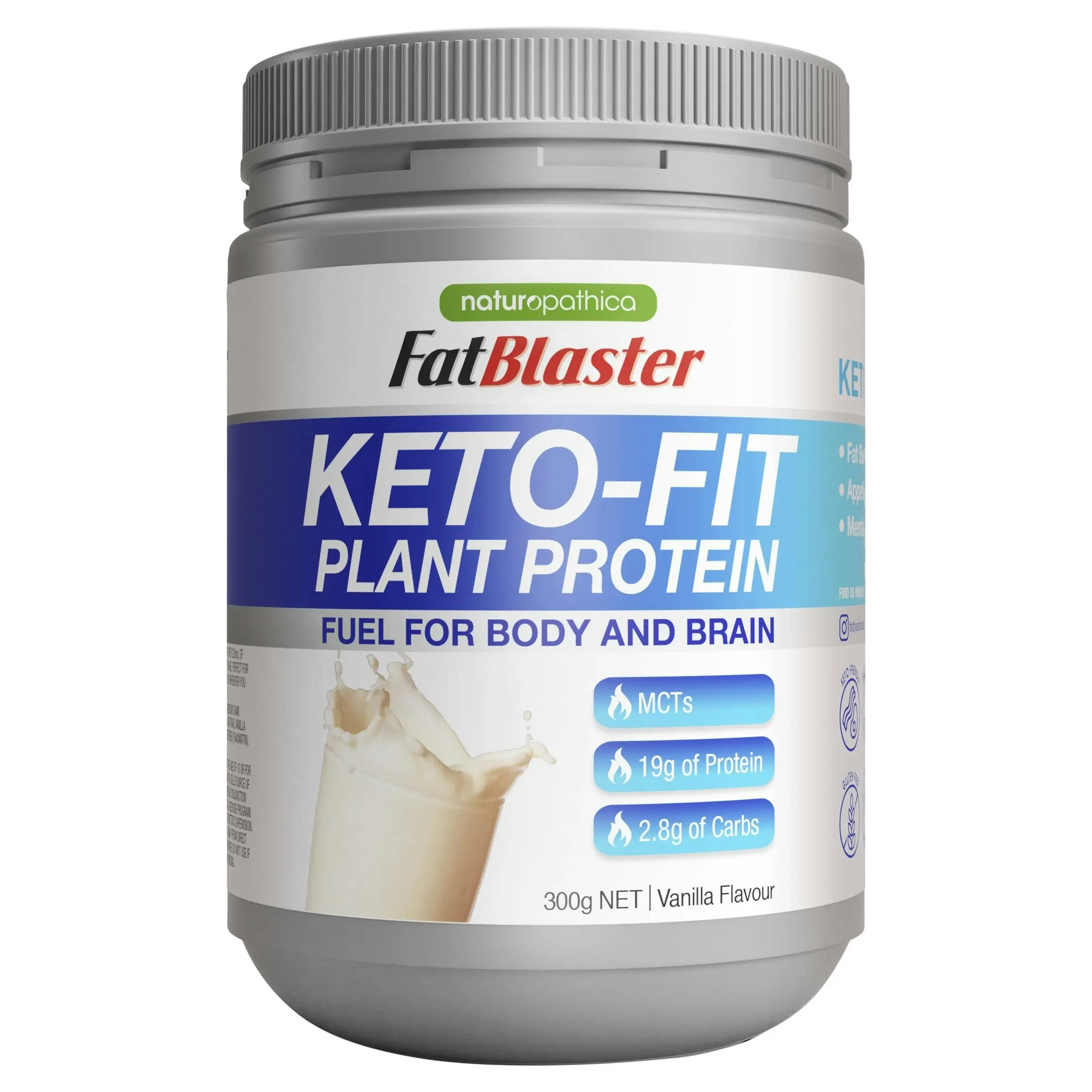 Naturopathica FatBlaster Keto-Fit Protein Shake Vanilla 300g