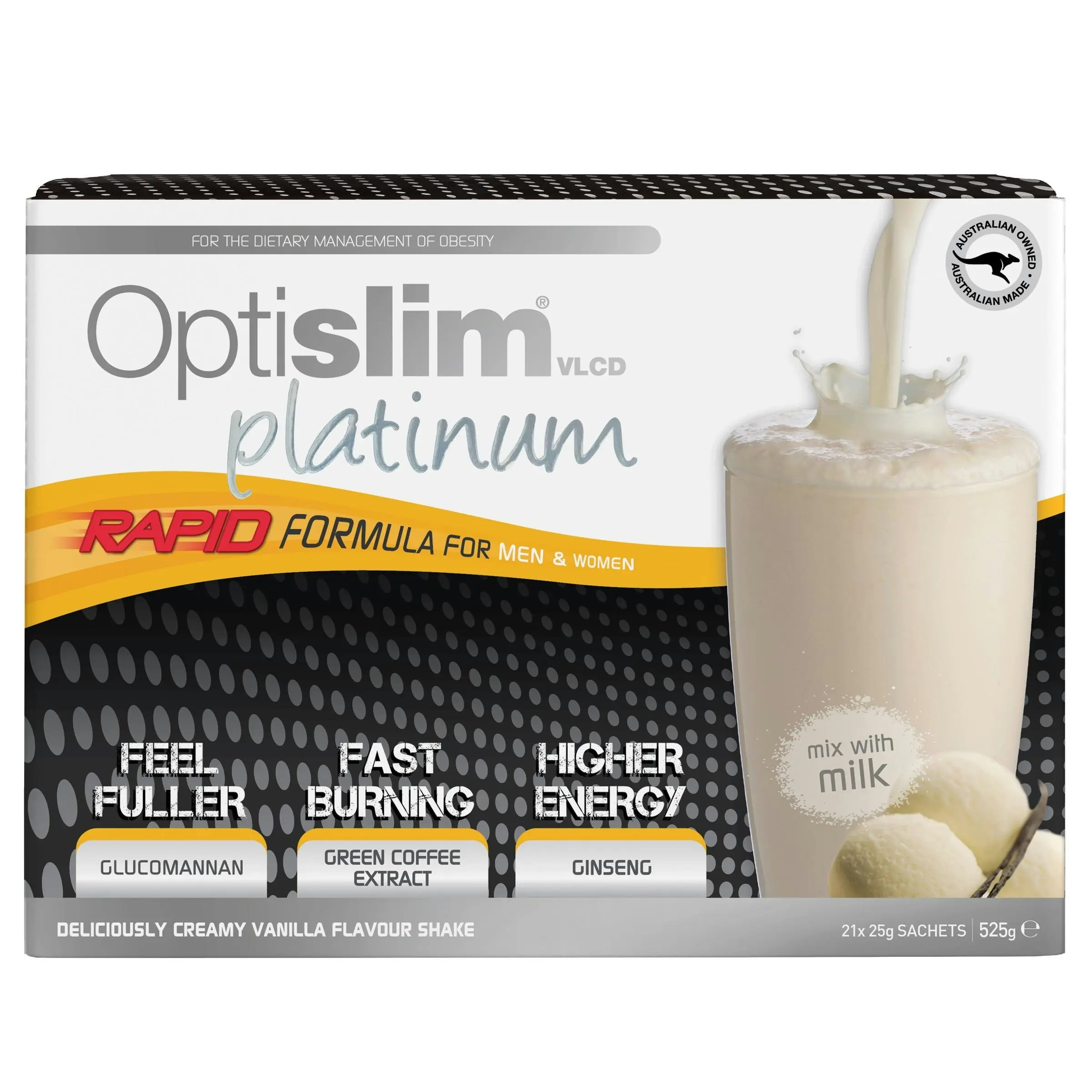 OptiSlim VLCD Platinum Shake Vanilla 21 x 25g