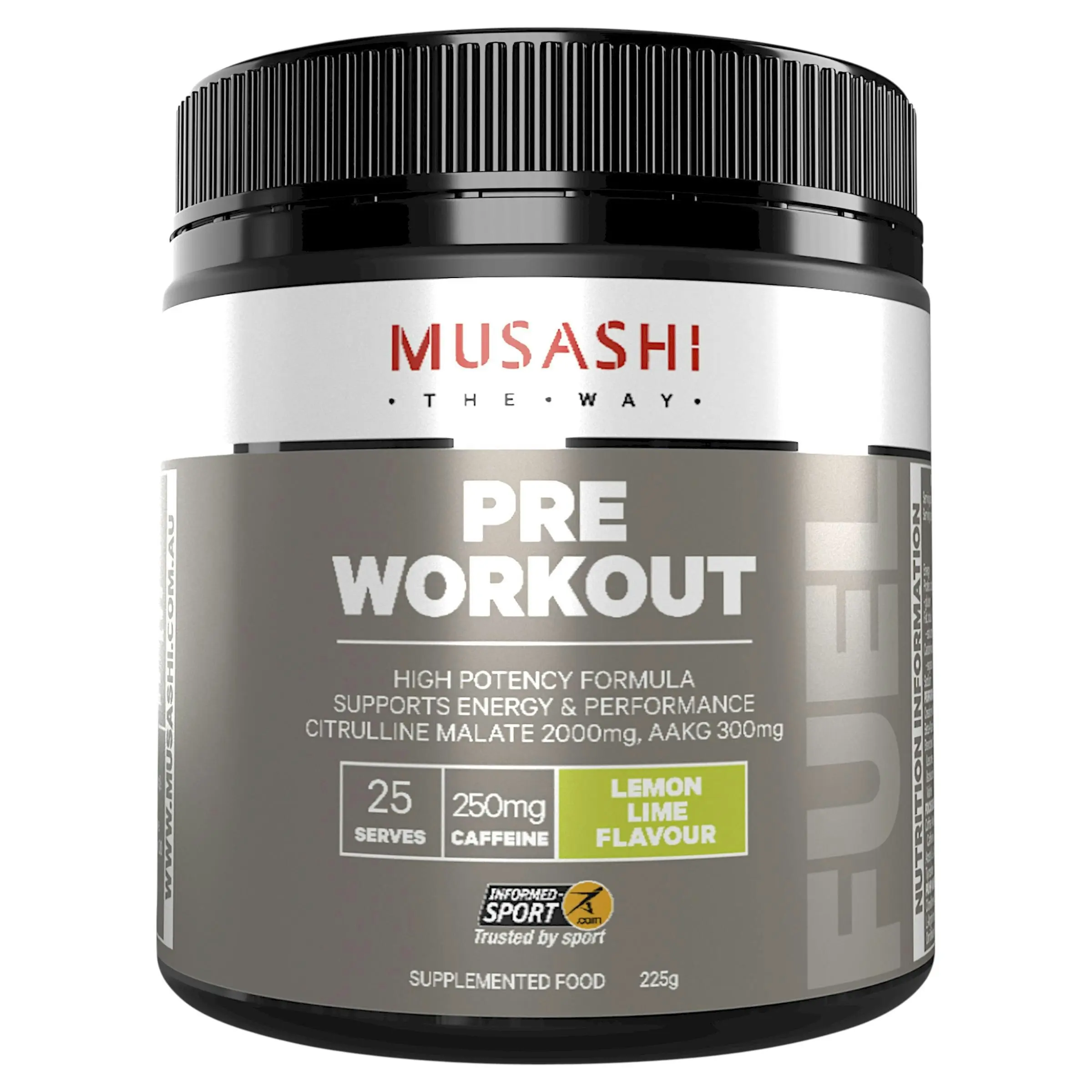 Musashi Pre Workout Lemon Lime 225g