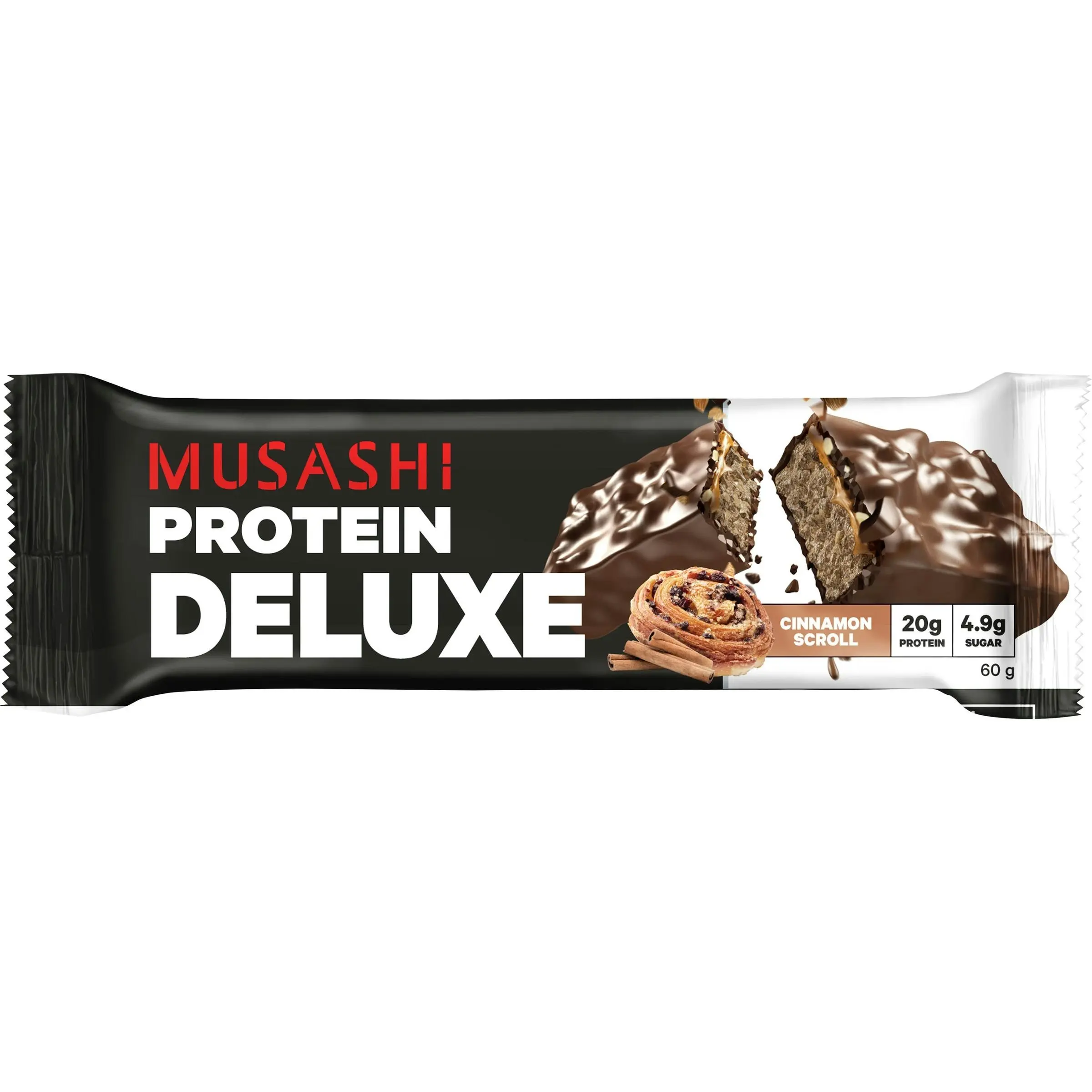 Musashi Deluxe Protein Bar Cinnamon Scroll 60g