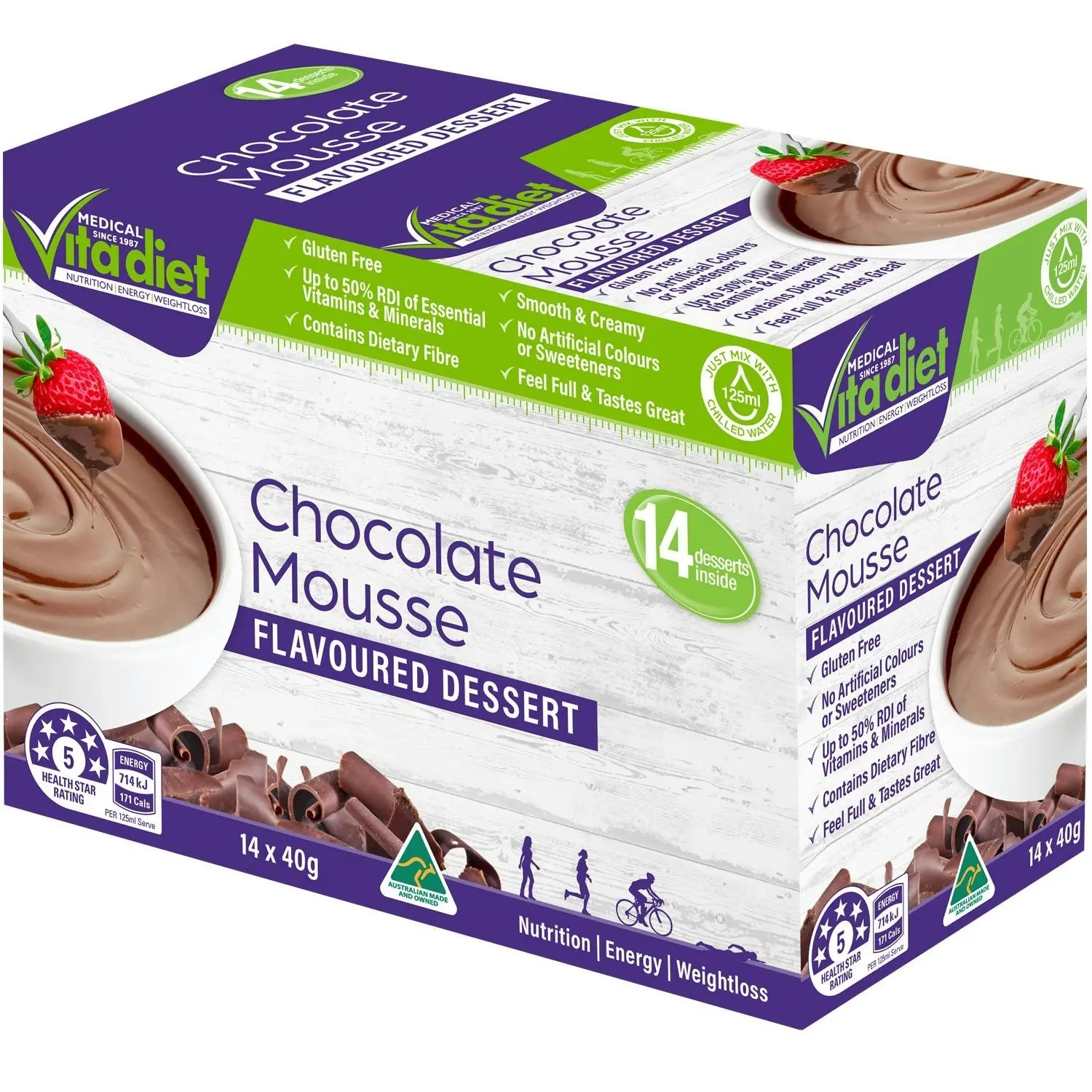 Vita Diet Chocolate Mousse Dessert 14 Pack