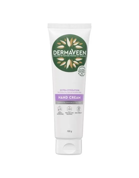 DermaVeen Extra Hydration Hand Cream for Extra Dry, Itchy & Sensitive Skin 100g