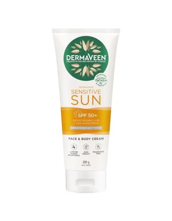 DermaVeen Daily Nourish Body Moisturiser SPF 50+ 200g