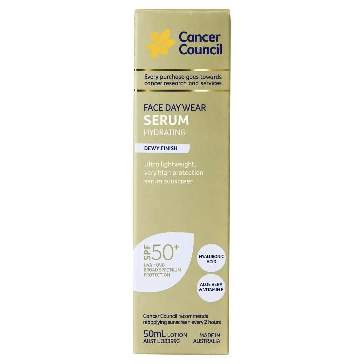 Cancer Council Face Day Wear Serum SPF50+ 50ml