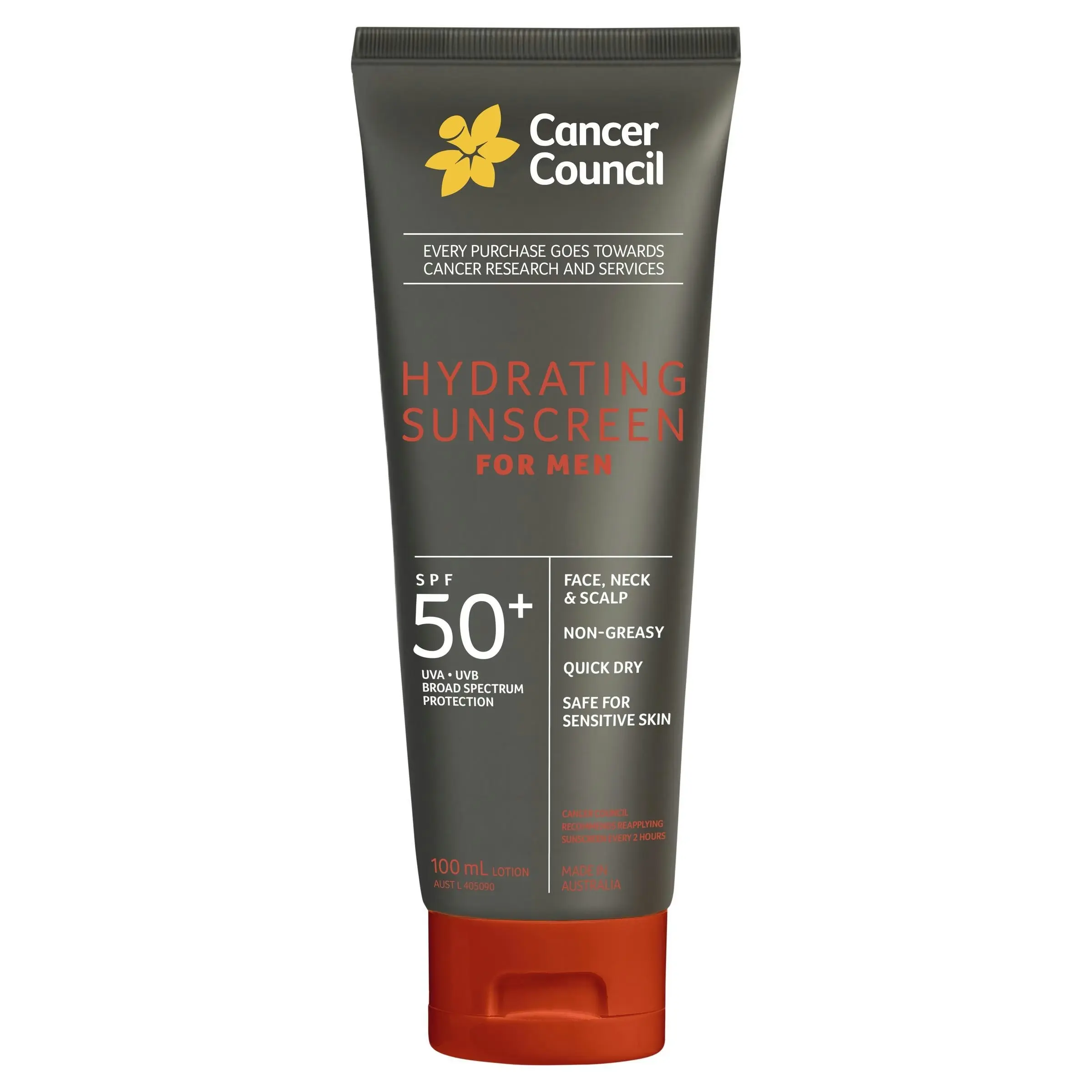 Cancer Council Sunscreen For Men SPF50+ 100ml