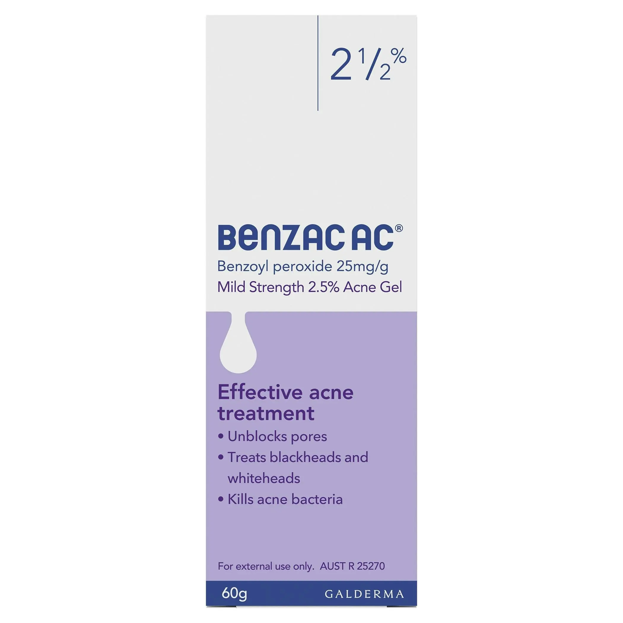 Benzac AC Acne Gel 2.5% 60g