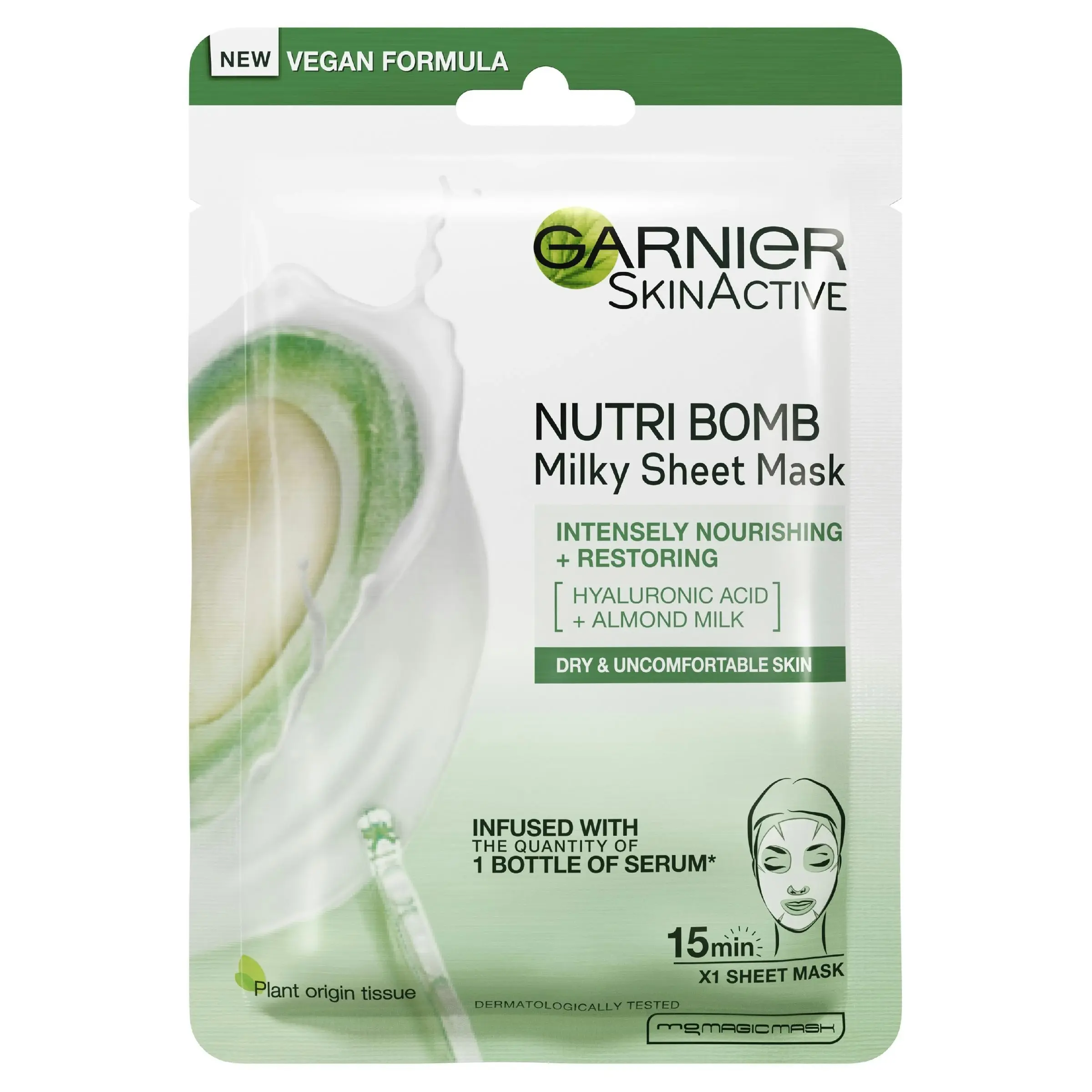 Garnier Nutri Bomb Milky Sheet Mask Hyluronic Acid + Almond Milk