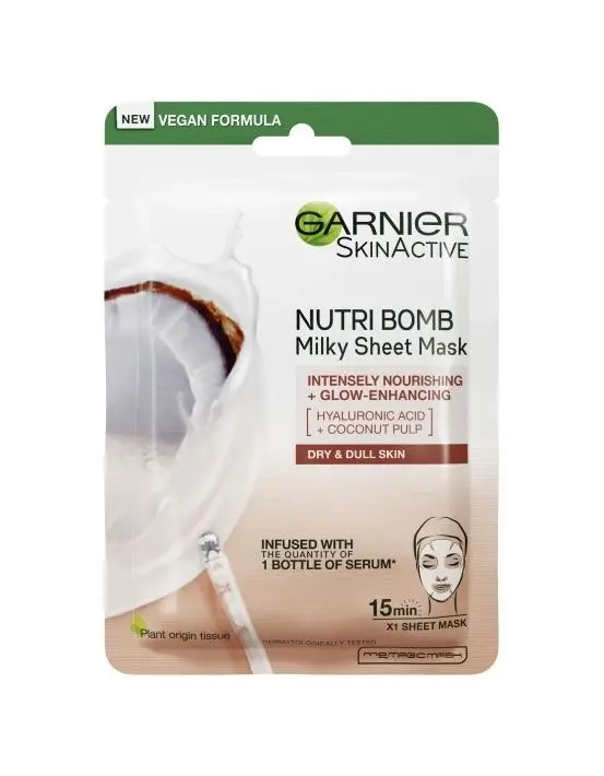 Garnier Nutri Bomb Milky Sheet Mask Hyaluronic Acid + Coconut Milk