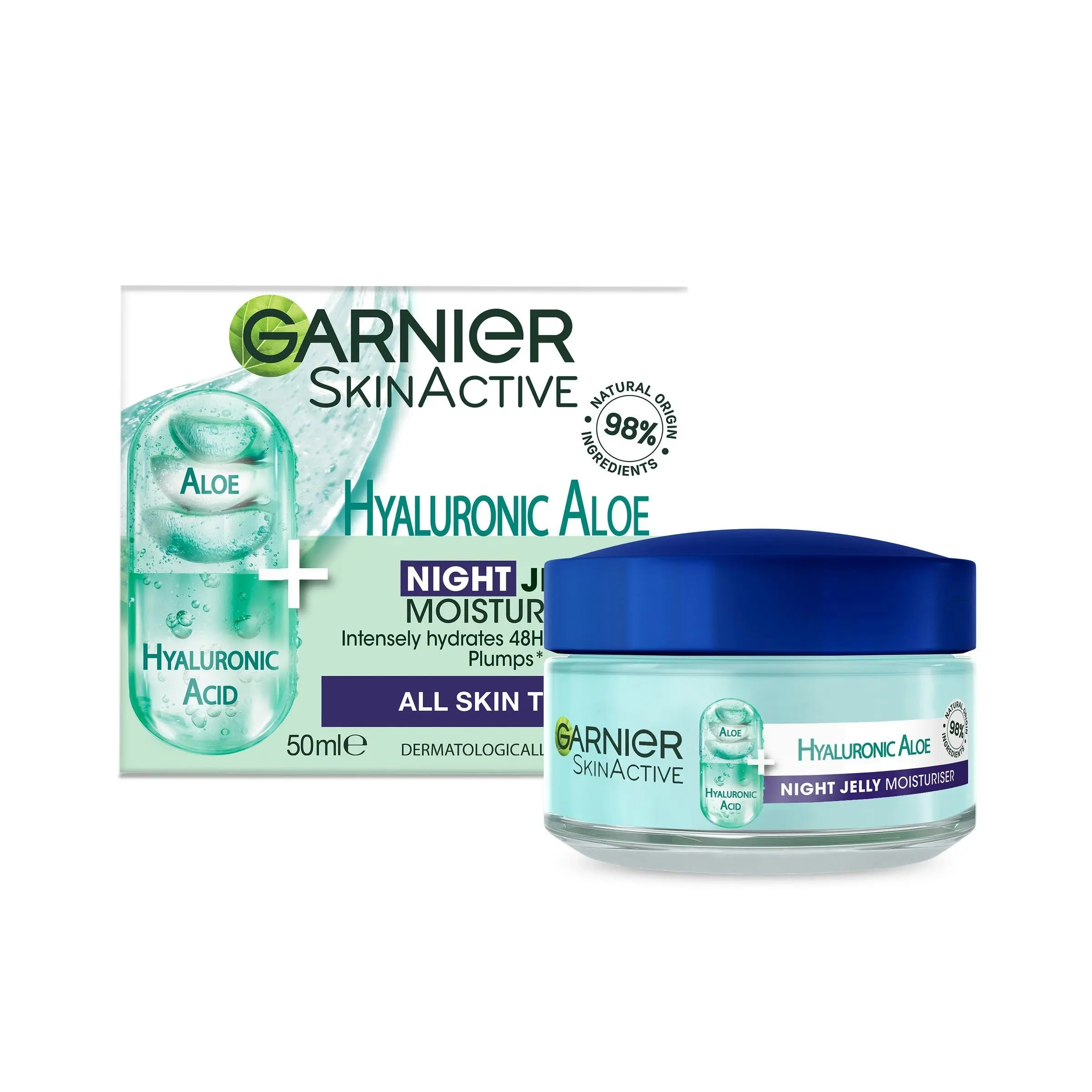 Garnier Skin Active Hyaluronic Aloe Night Jelly Moisturiser 50ml