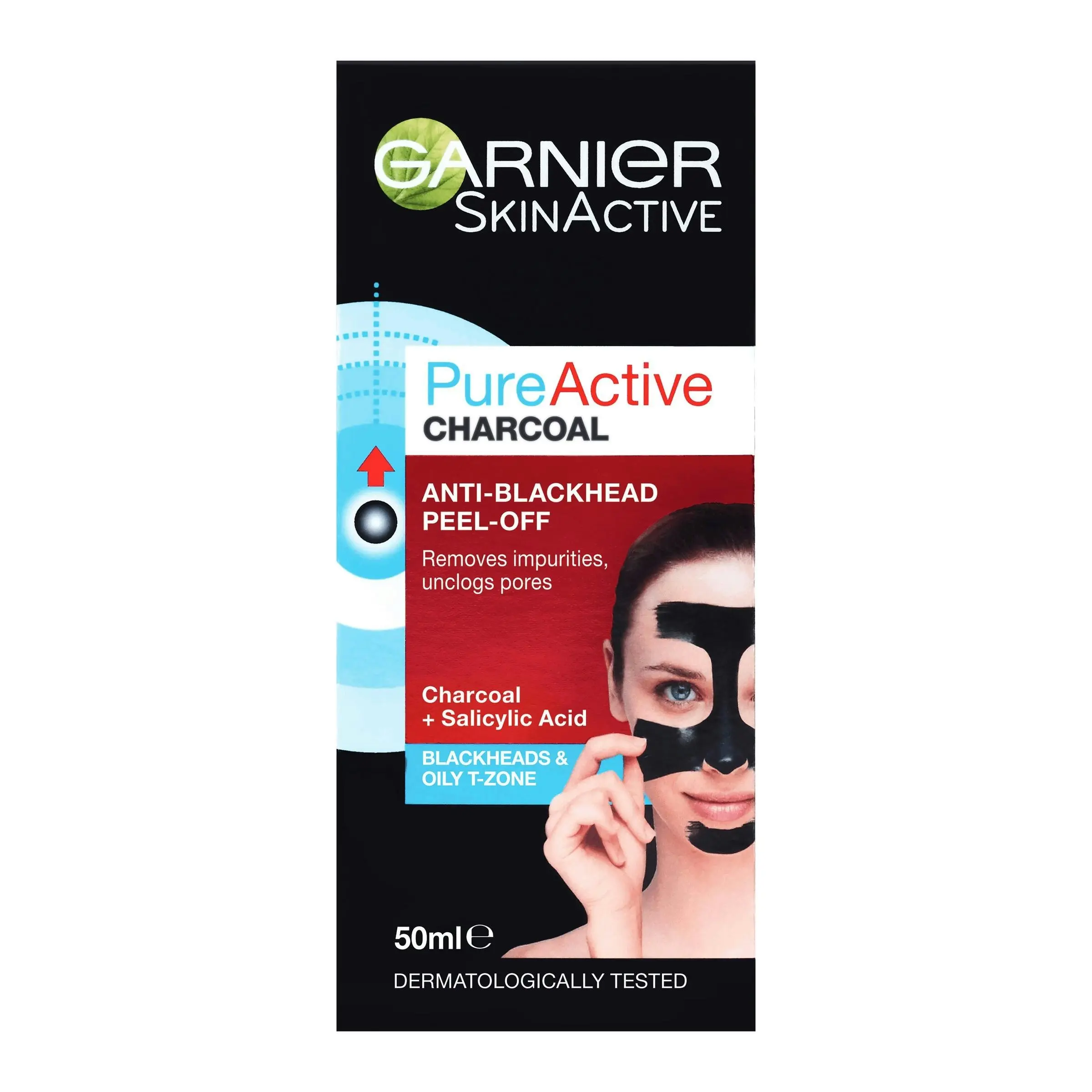 Garnier Skin Active Pure Active Charcoal Anti-Blackhead Peel Off Mask 50ml