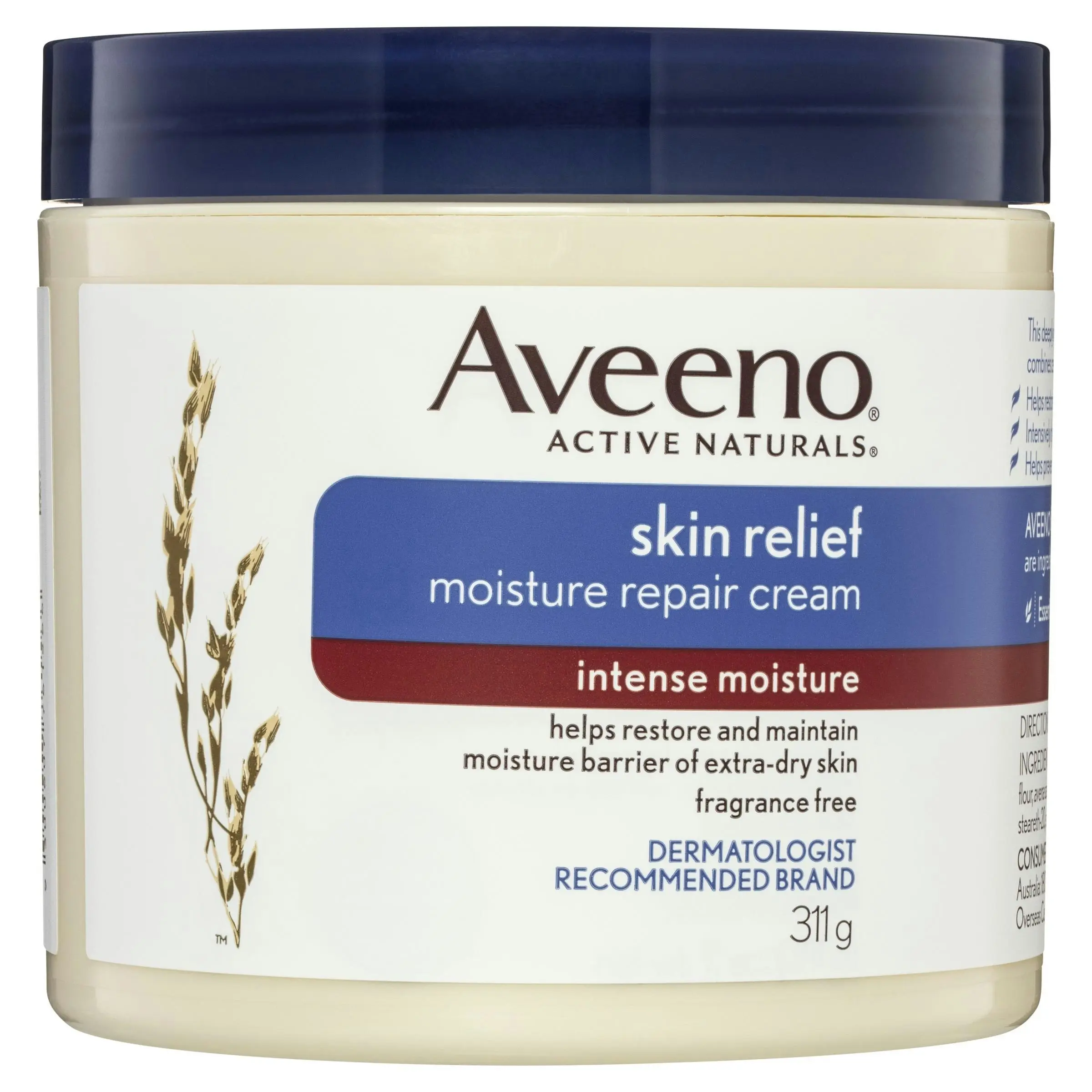 Aveeno Active Naturals Skin Relief Fragrance Free Moisture Repair Cream 311g