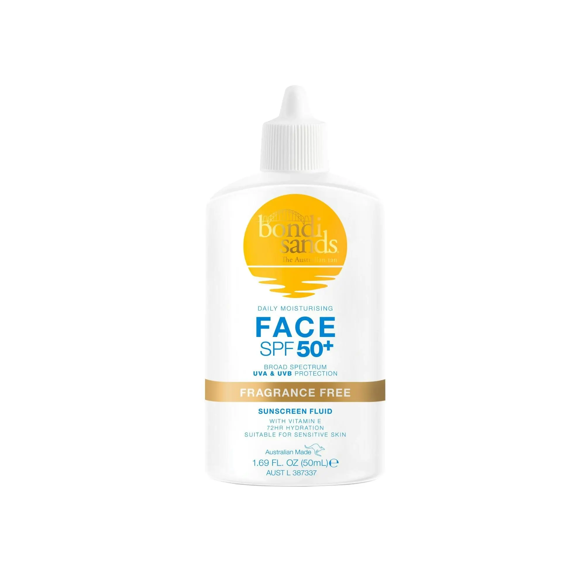 Bondi Sands SPF 50+ Daily Moisturising Fragrance Free Face Fluid 50ml