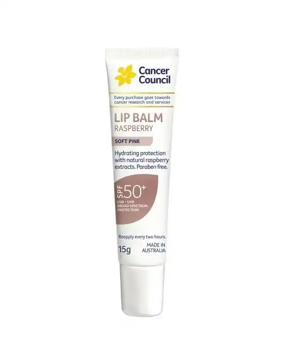 Cancer Council Raspberry Soft Pink Lip Balm SPF50+ 15g