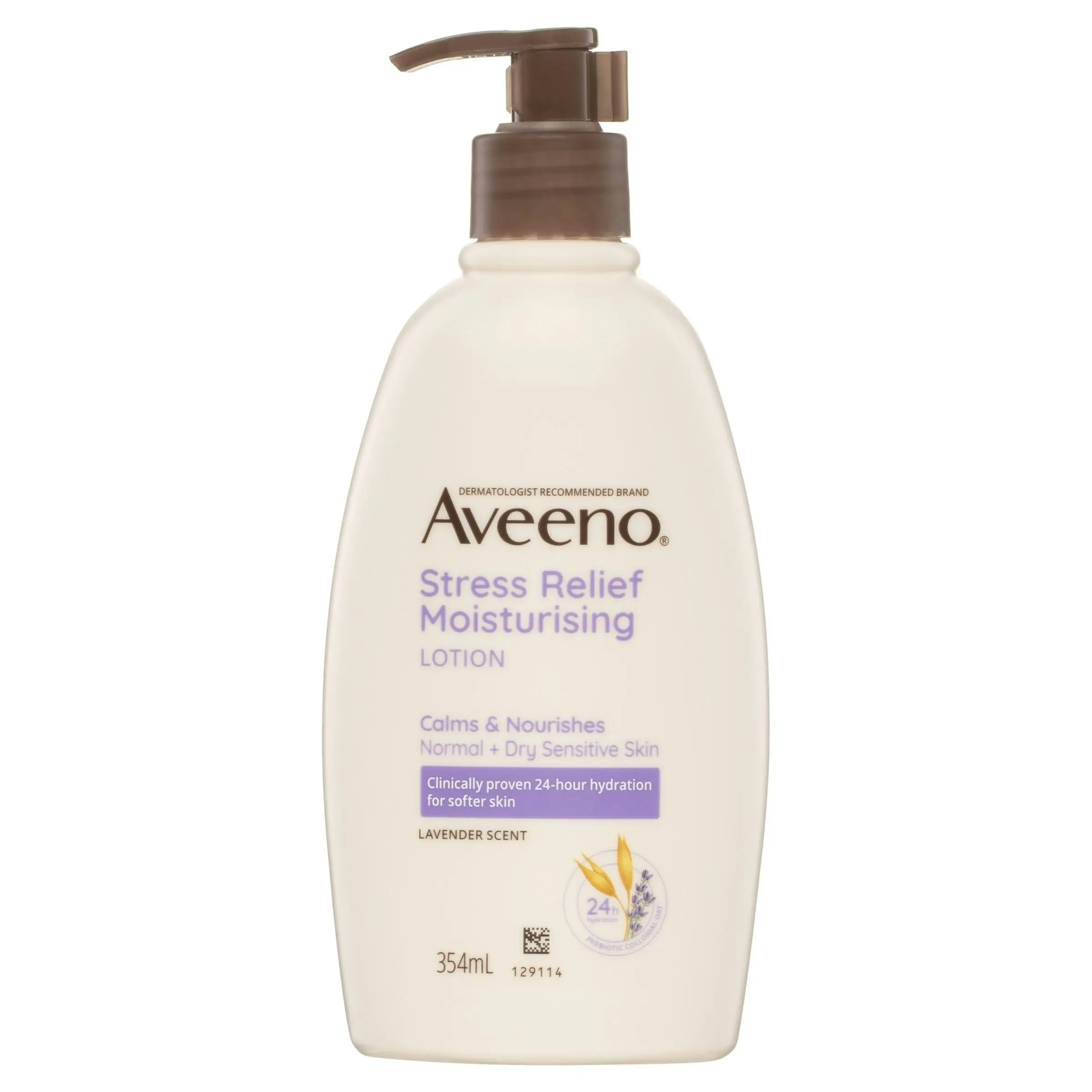 Aveeno Stress Relief Lavender Scented Moisturising Body Lotion 354mL