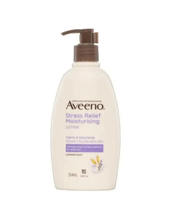 Aveeno Stress Relief Lavender Scented Moisturising Body Lotion 354mL