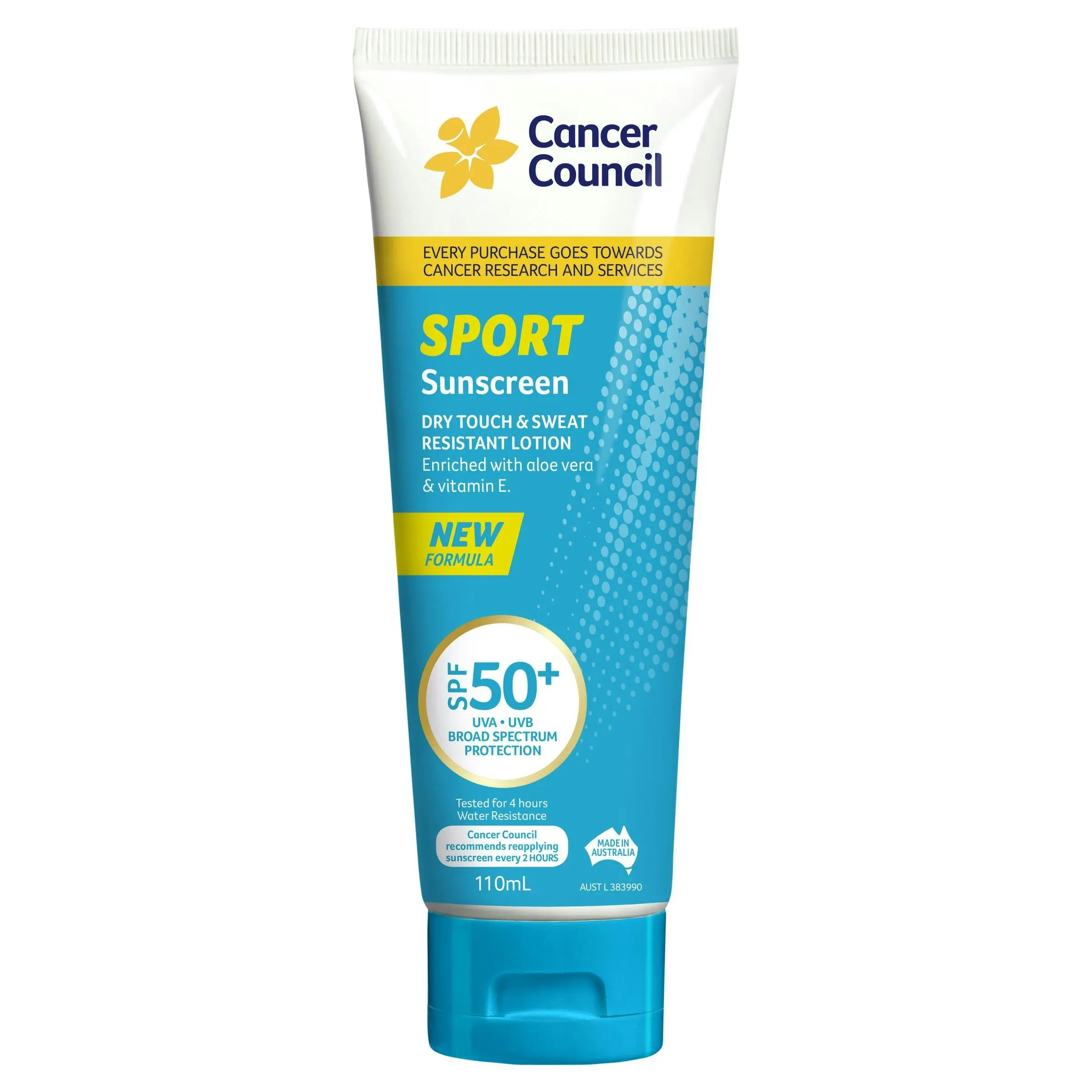 Cancer Council Sport Dry Touch Sunscreen SPF50+ 110ml