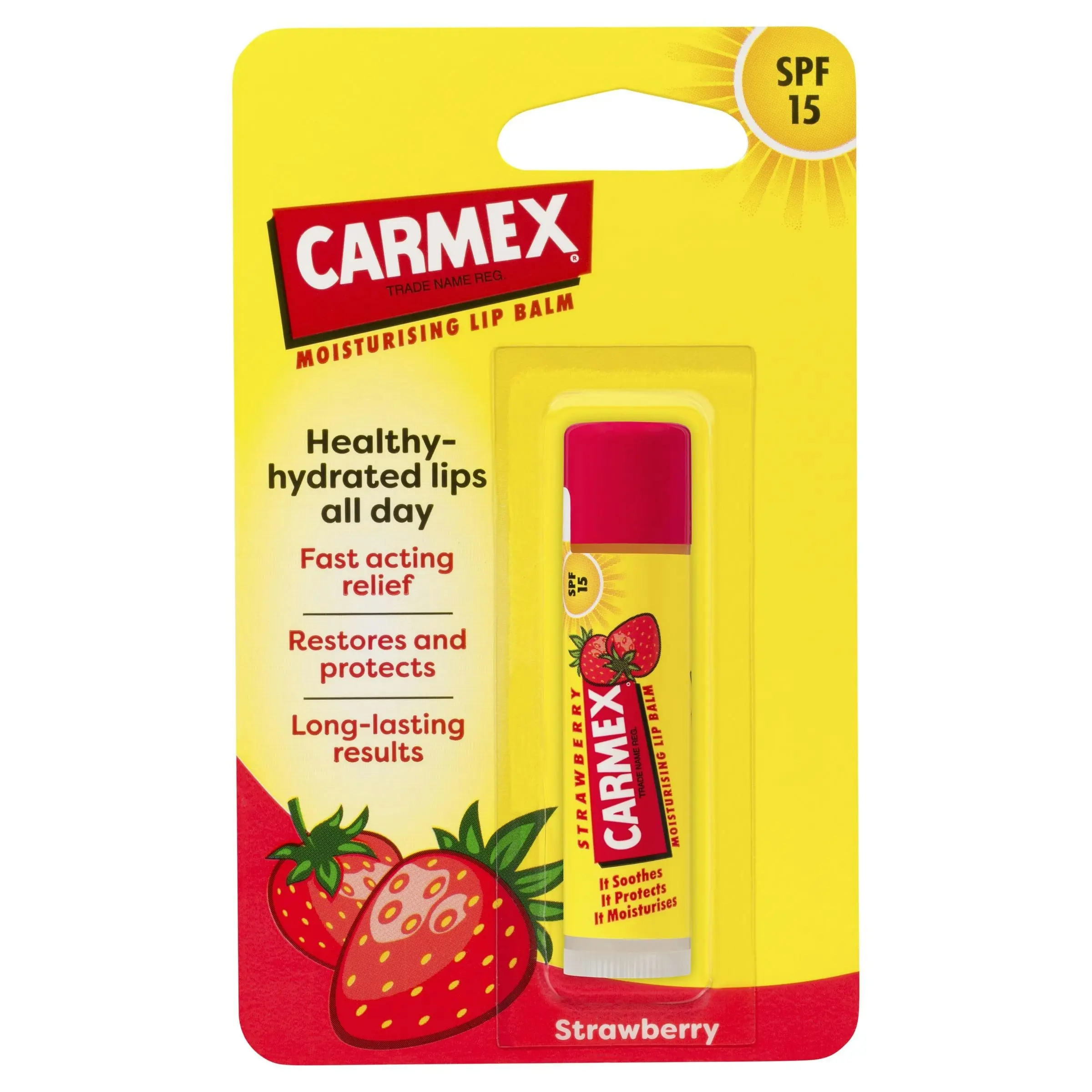 Carmex Lip Balm Strawberry Click Stick SPF15 4.25g