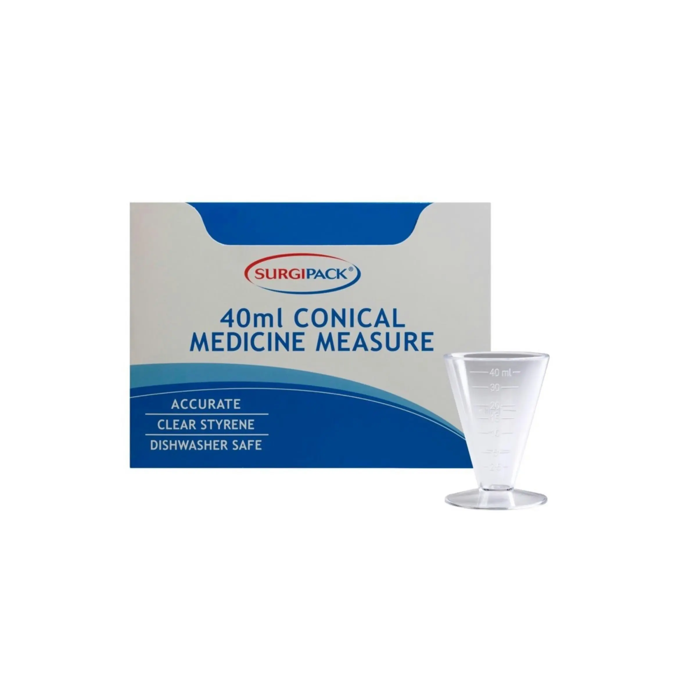 SurgiPack Conical Medicine Measure 40ml