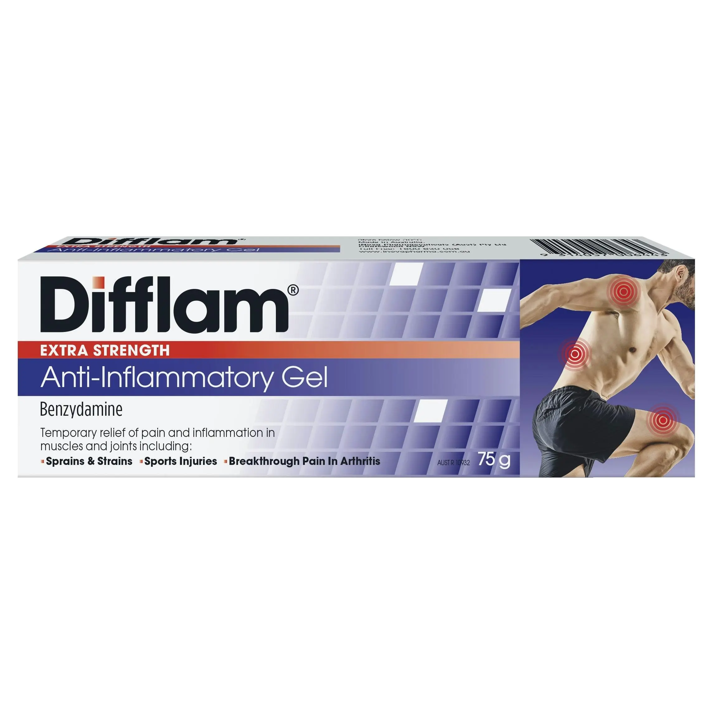 Difflam Extra Strength Anti-Inflammatory Gel 5% 75g