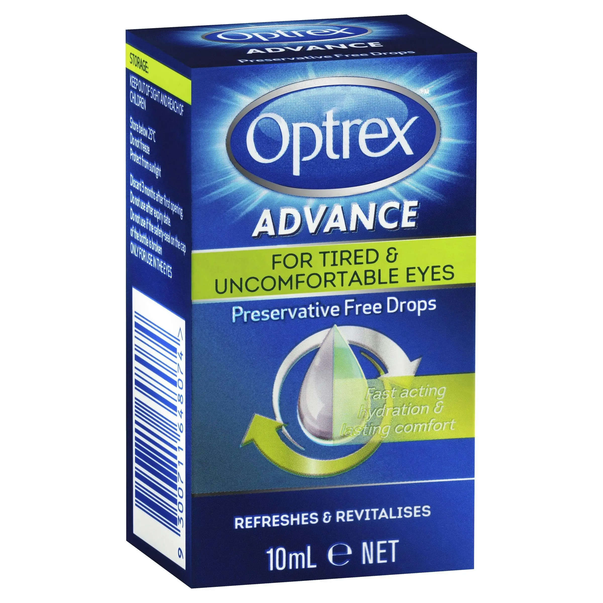 Optrex Advance Preservative Free Tired Eye Drops 10ml