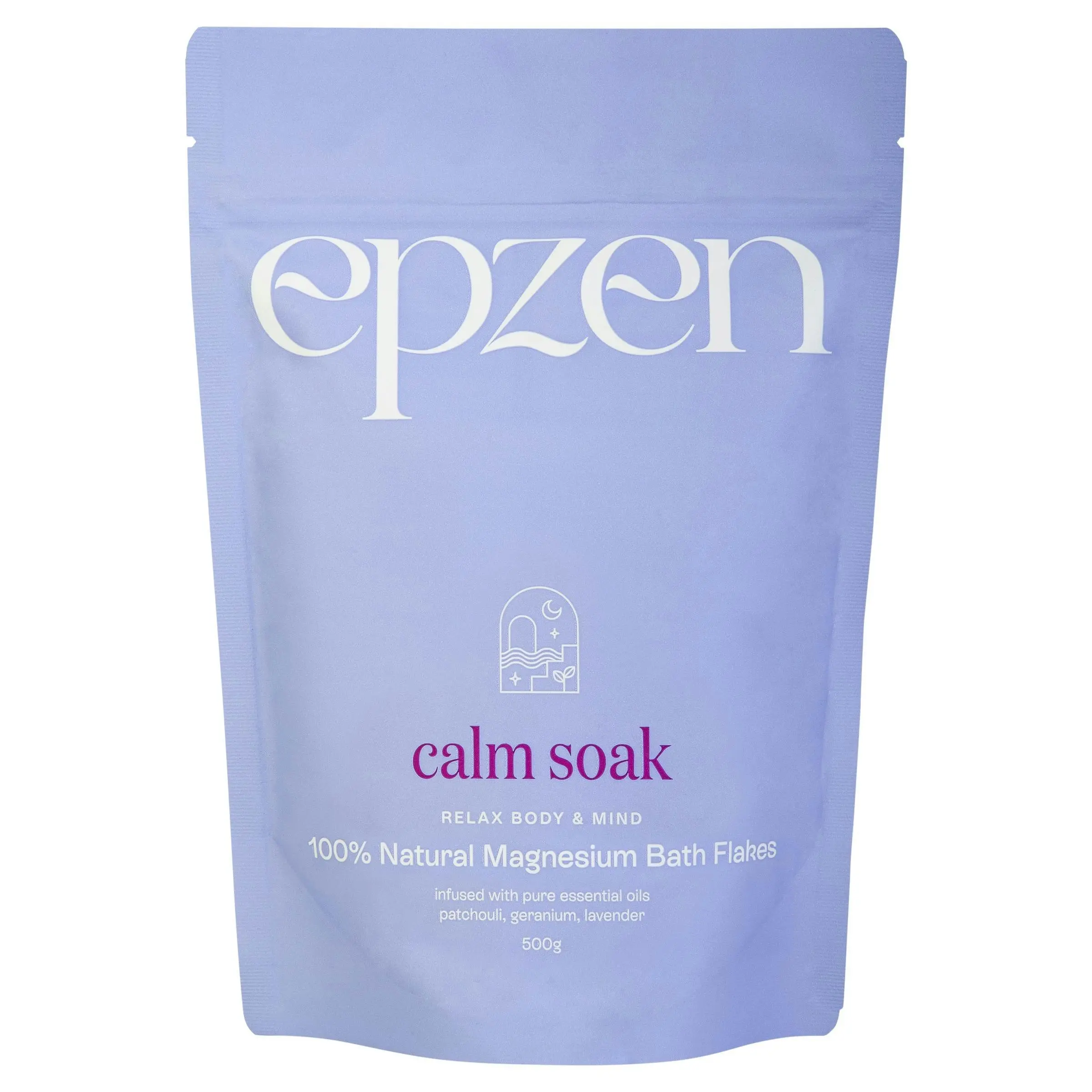 EpZen Calm Soak Magnesium Bath Flakes 500g