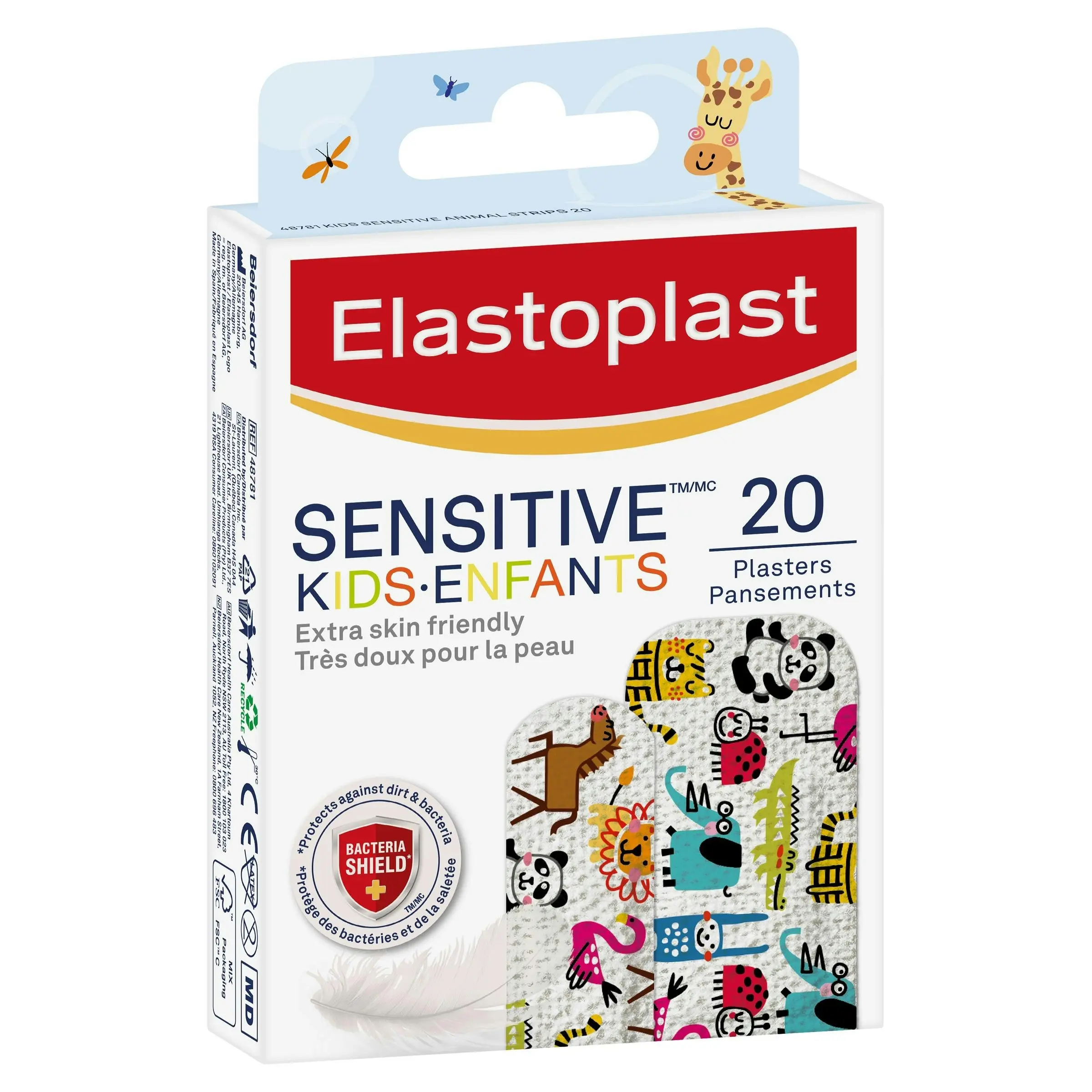 Elastoplast Sensitive Kids Animals Plasters 20 Pack