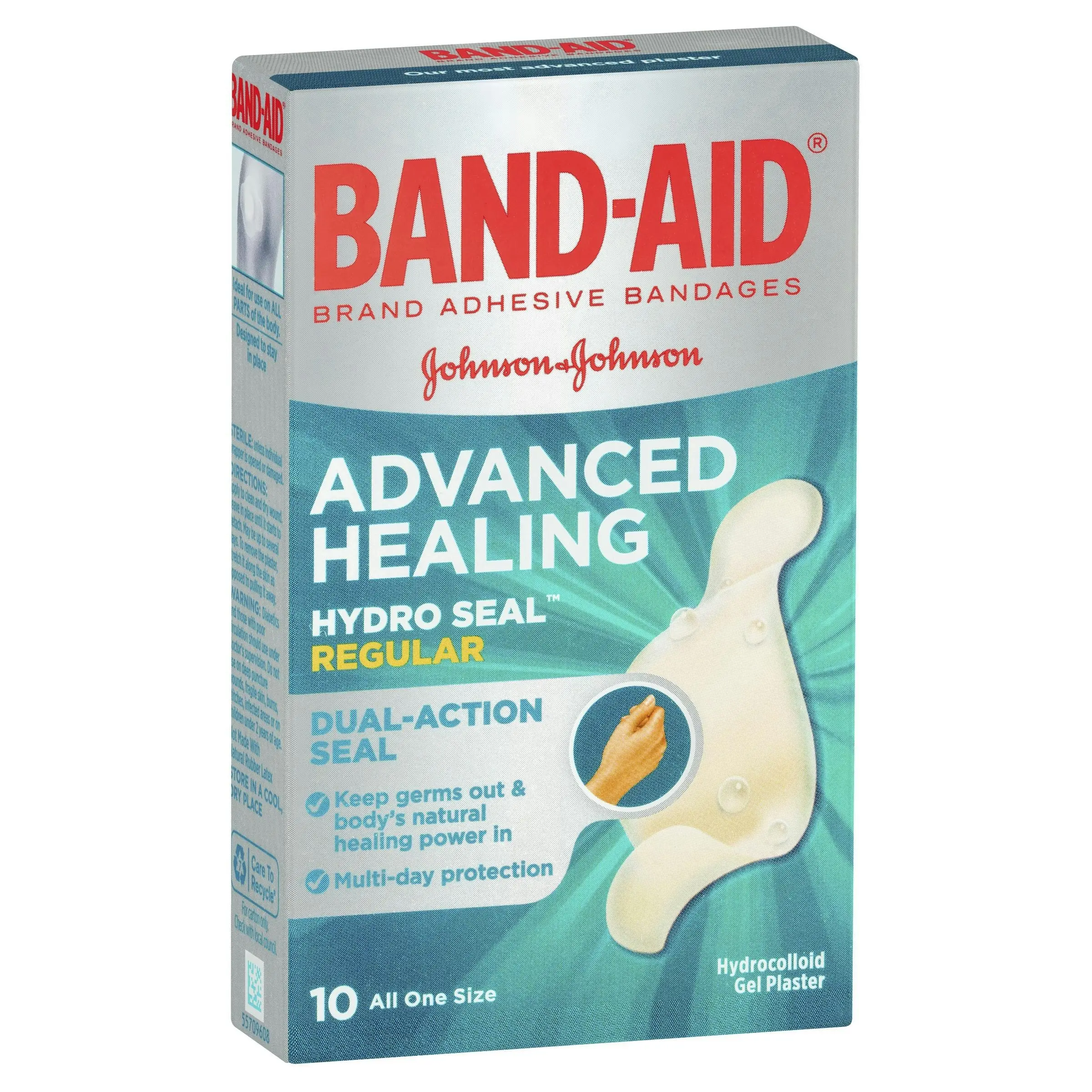 BAND-AID Advanced Healing Hydro Seal Gel Plasters Regular 10 Pack