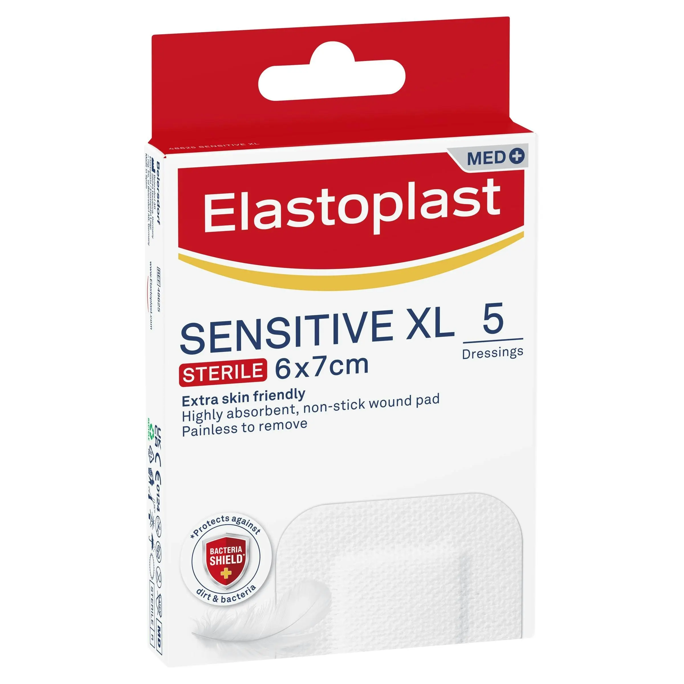 Elastoplast Sensitive Dressing XL 6x7cm 5 Pack