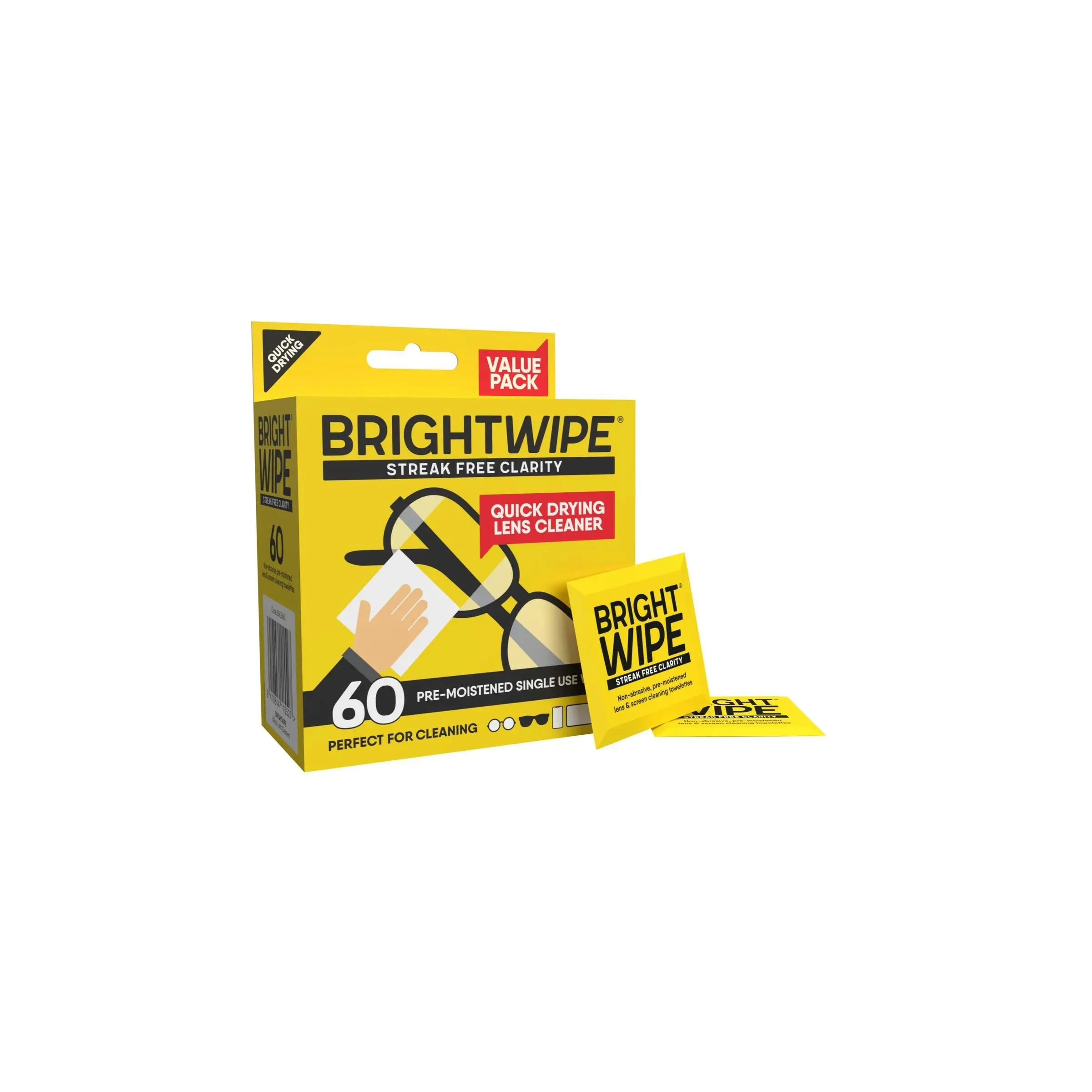 Brightwipe Lens Cleaning Wipes 60 Pack