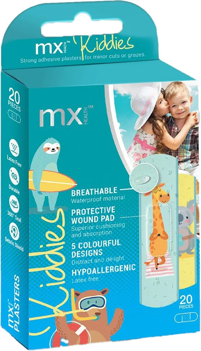 MX Health Kiddies Assorted Plasters 20 Pack