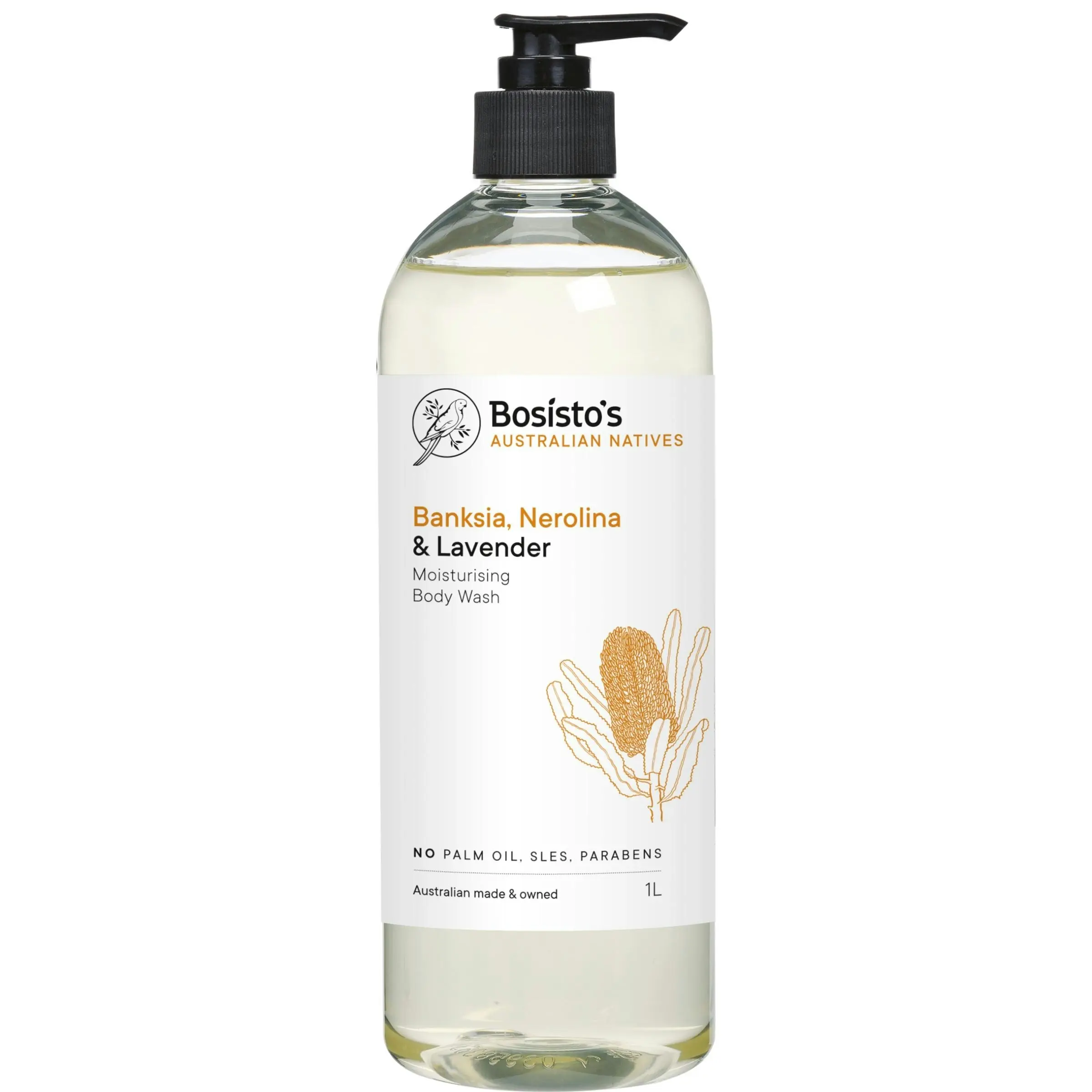 Bosisto's Banksia, Nerolina & Lavender Body Wash 1L