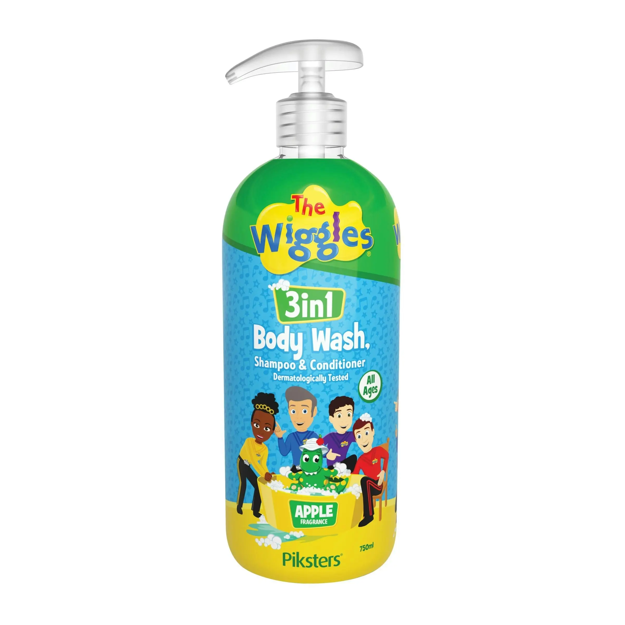 Piksters The Wiggles 3 in 1 Body Wash Apple 750ml