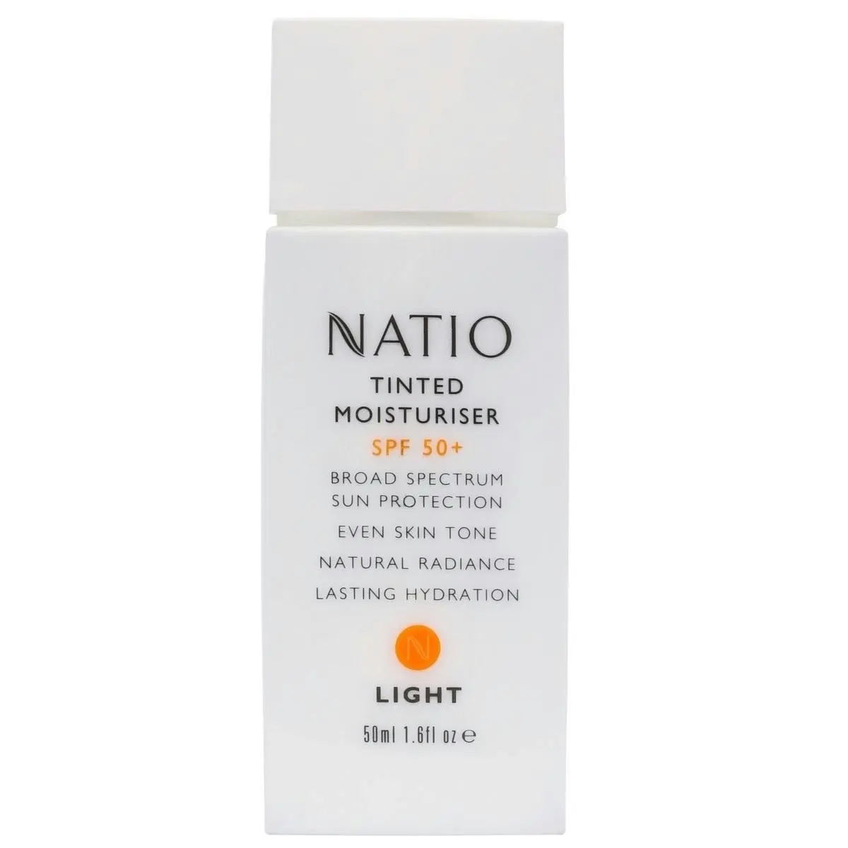 Natio Tinted Moisturiser Light SPF50+ 50ml